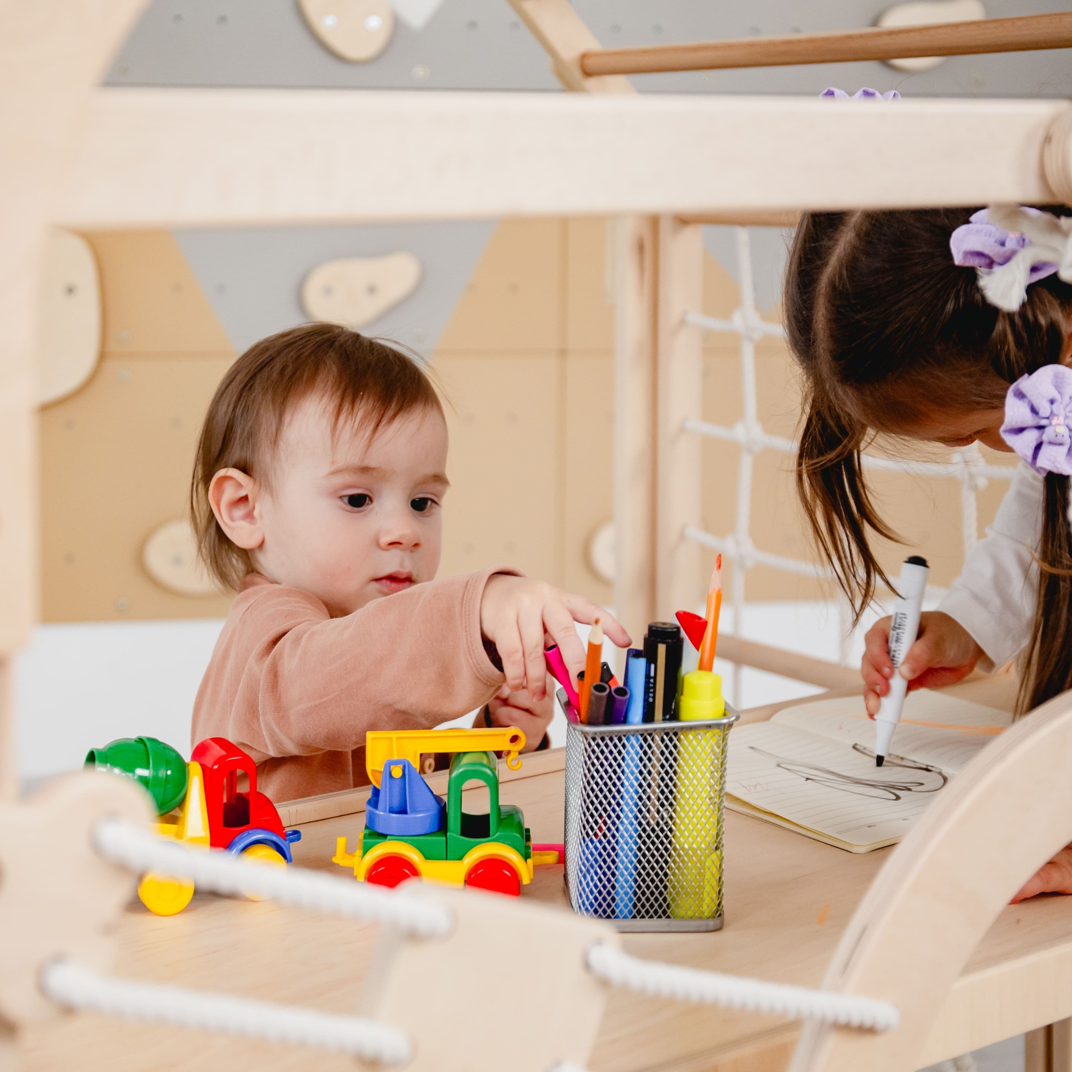 Wooden Climbing Playhouse for Toddlers