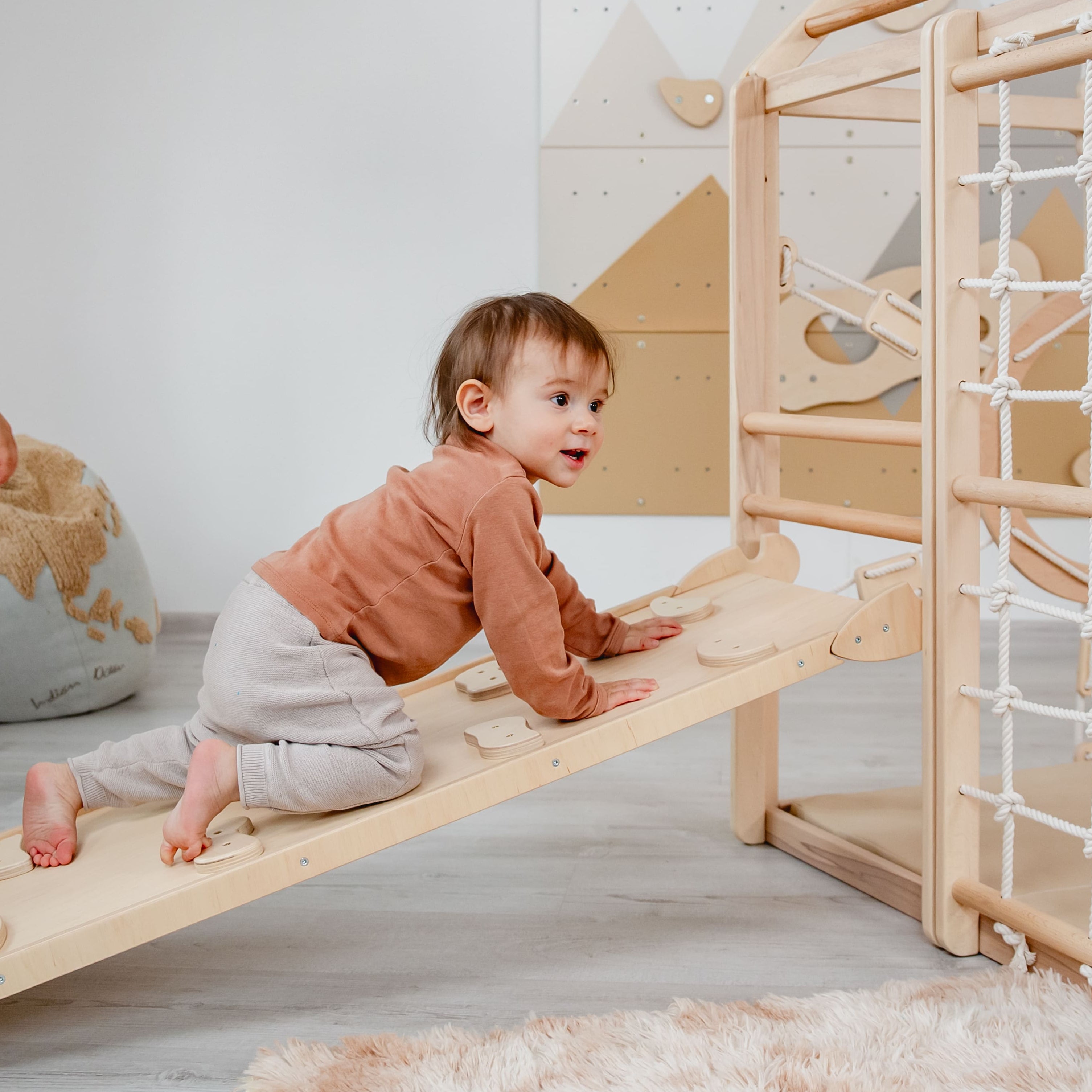 Wooden Climbing Playhouse for Toddlers