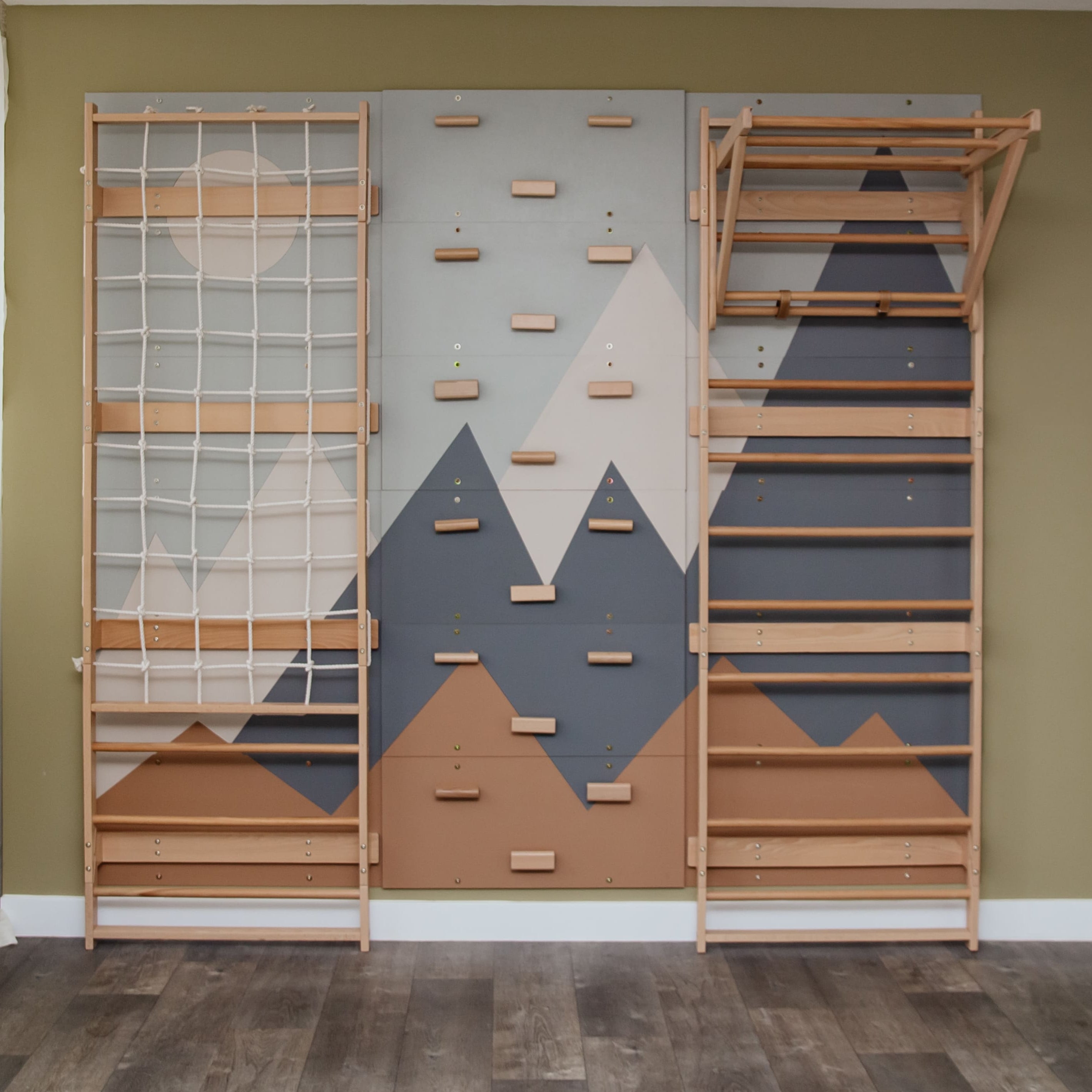 Swedish Ladder Wall Gym – Indoor 3-in-1 Climbing System