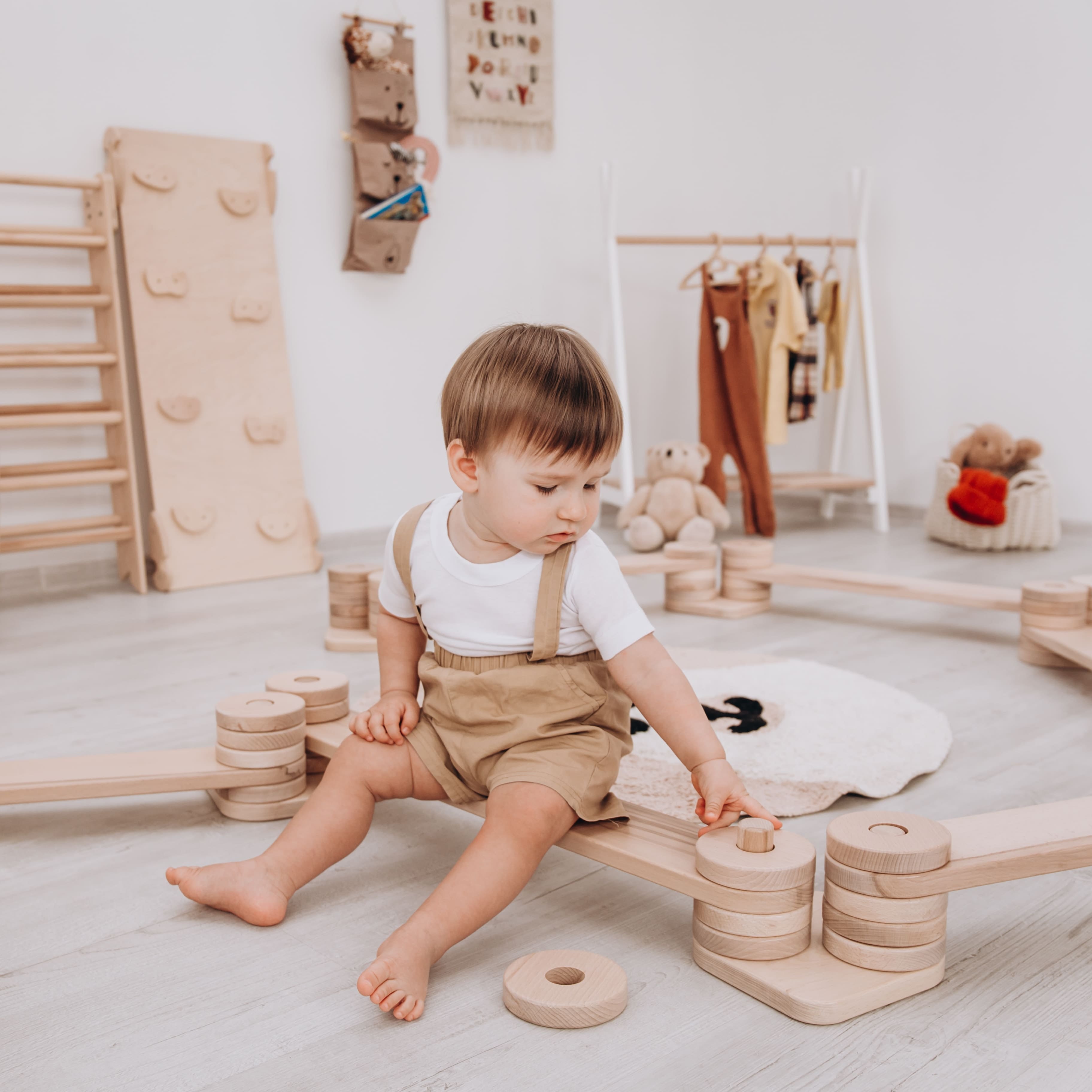 Wooden Balance Beam for Kids