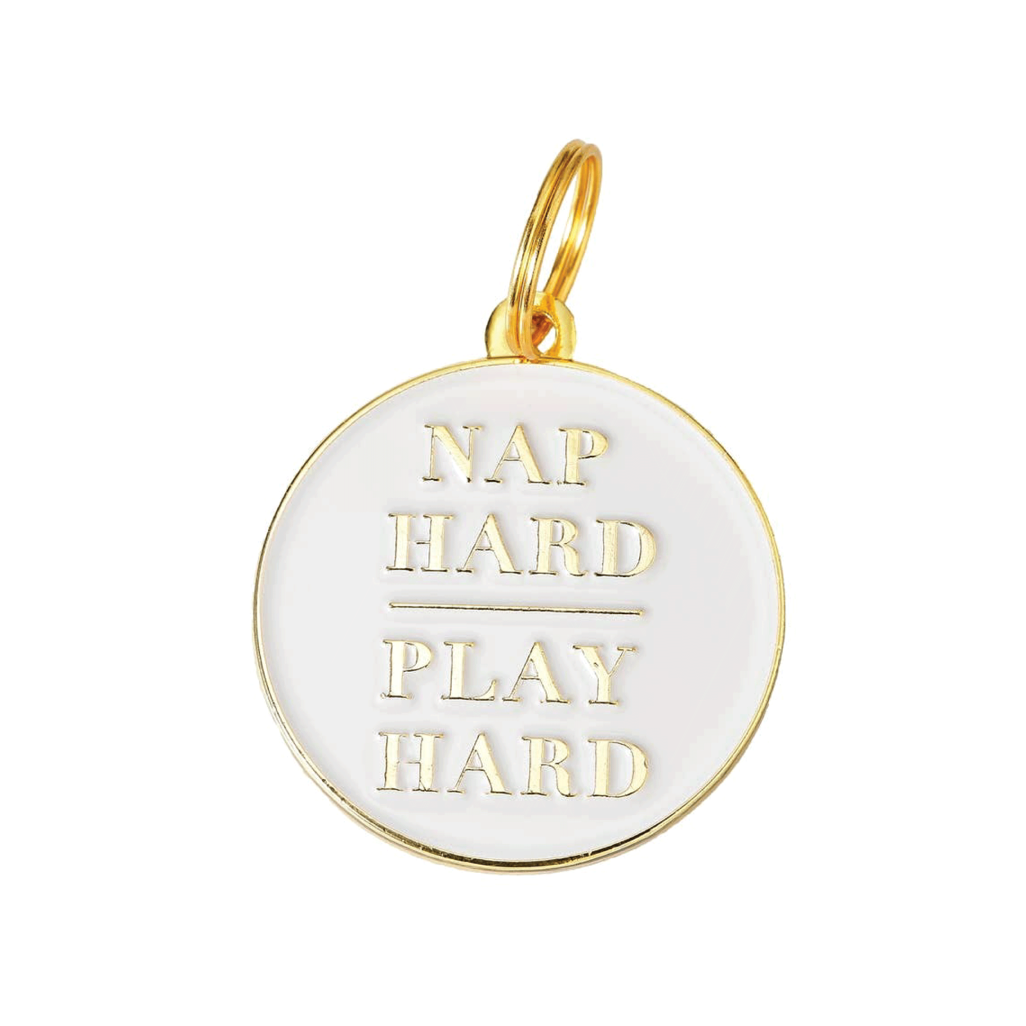 Nap Hard Play Hard Pet Id Tag