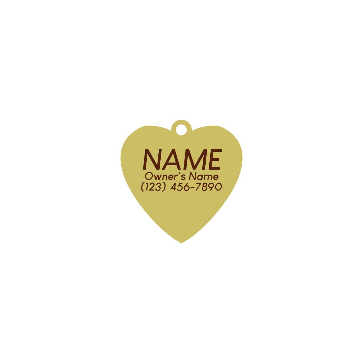 Smiling Heart Pet Id Tag