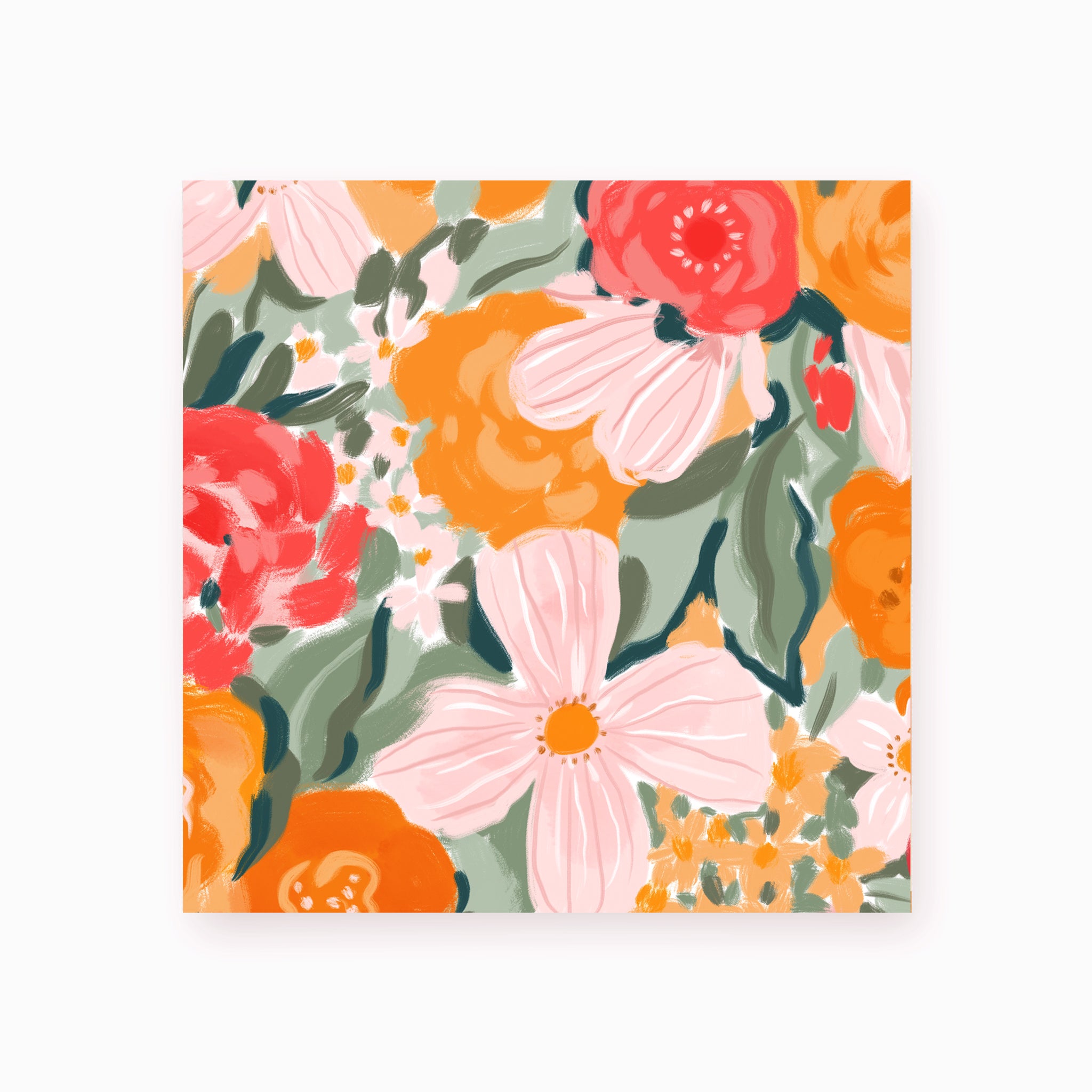 Chunky Painted Floral Match Box