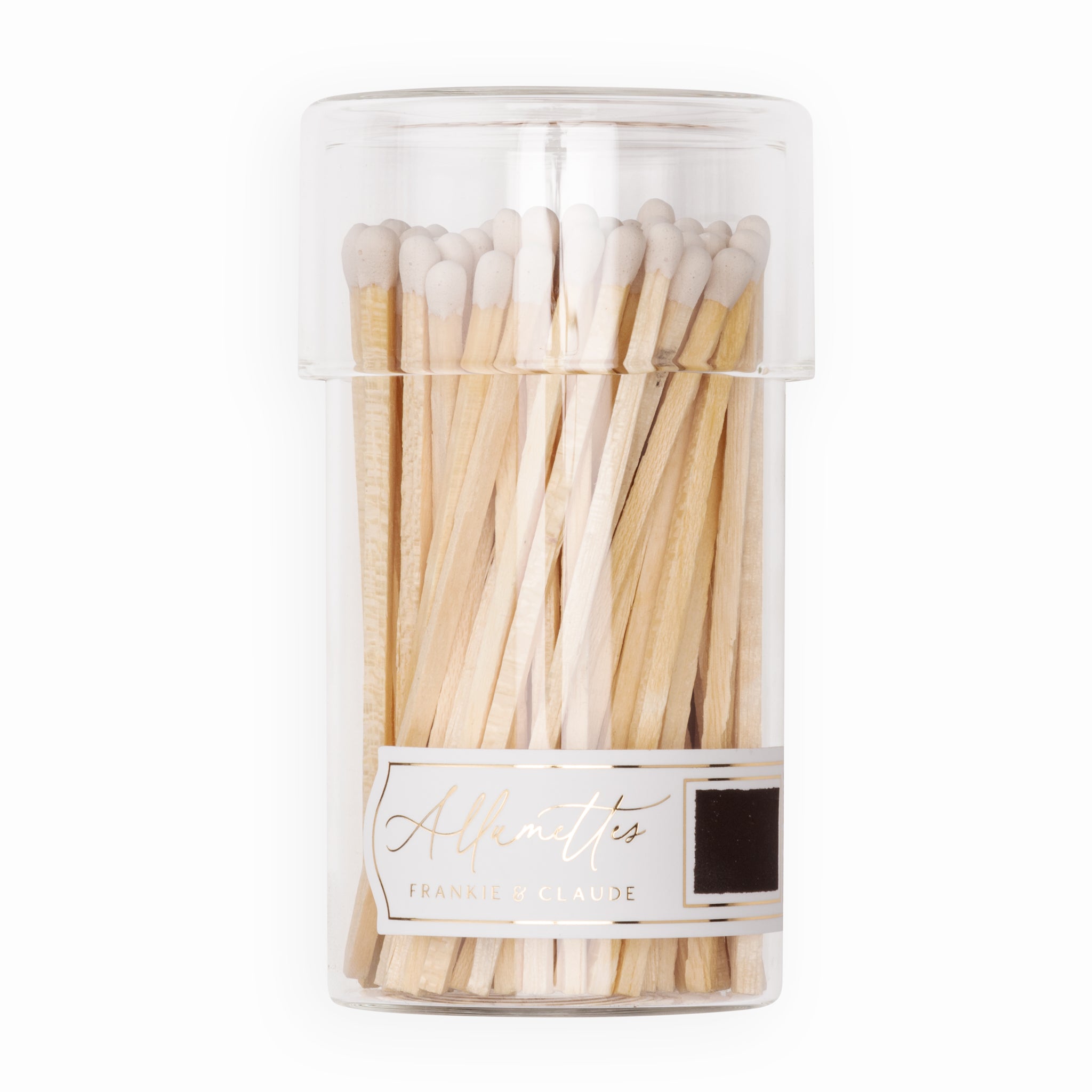 White Allumette Match Jar