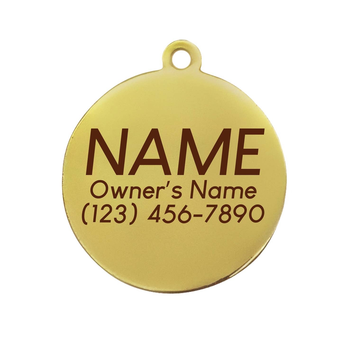 White & Gold Lightning Bolt Pet Id Tag