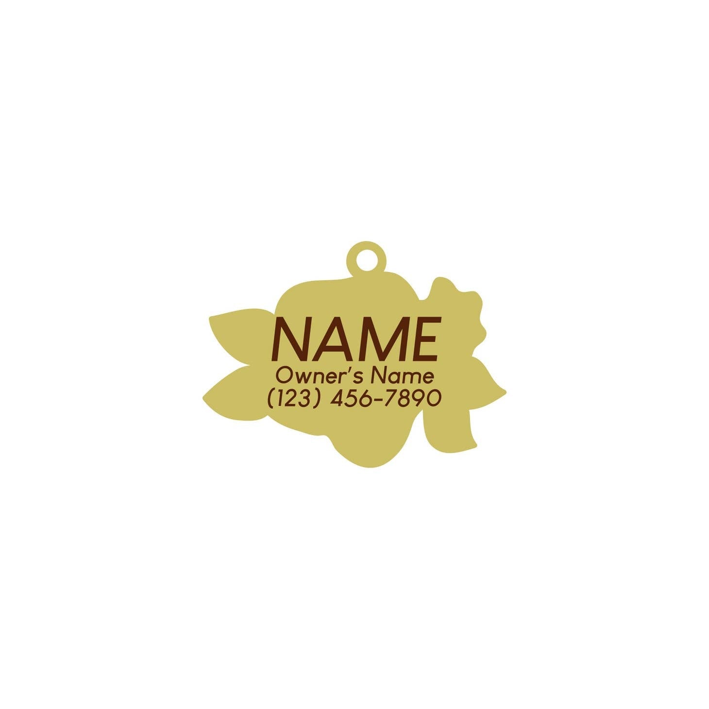 Wild Flower Pet Id Tag