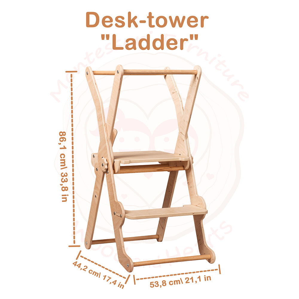 Foldable Learning Tower & Table for Toddlers