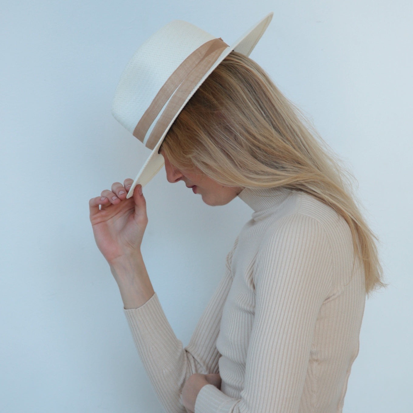 Kin The Label Packable Straw Hat with Flat Brim
