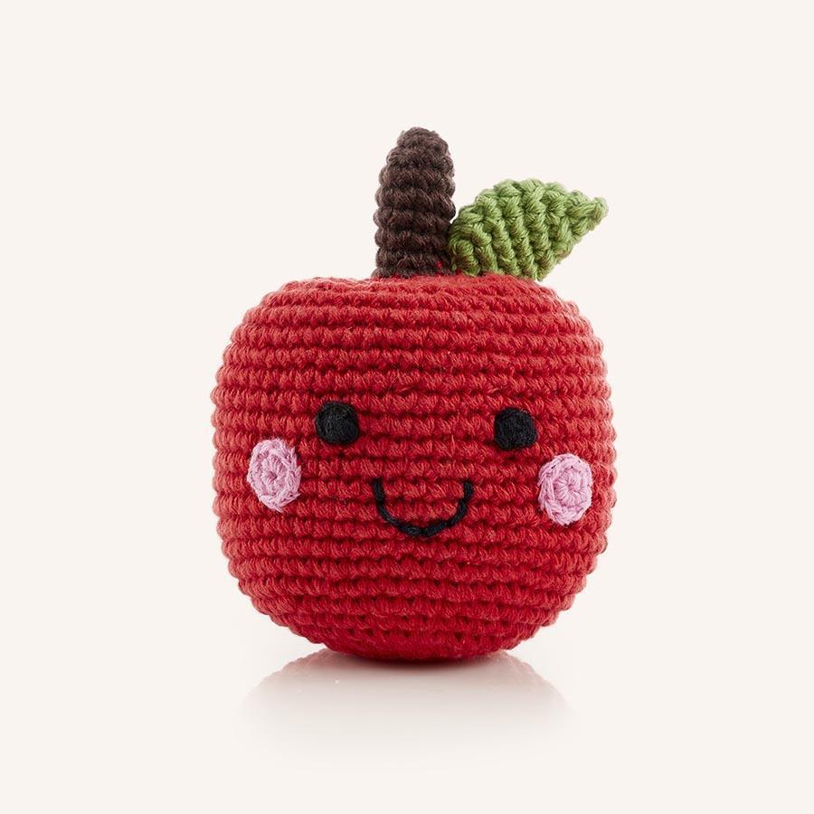 Friendly Crocheted Apple Rattle