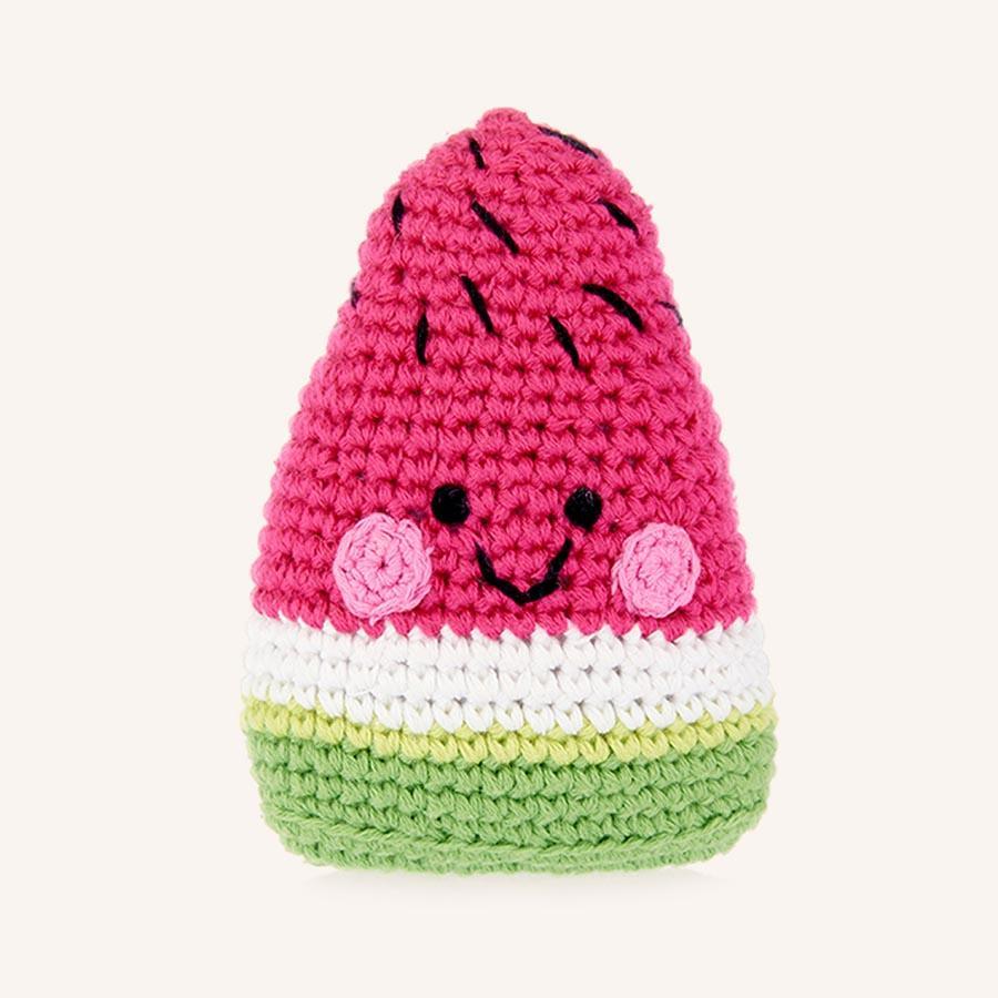 Friendly Crocheted Watermelon Rattle