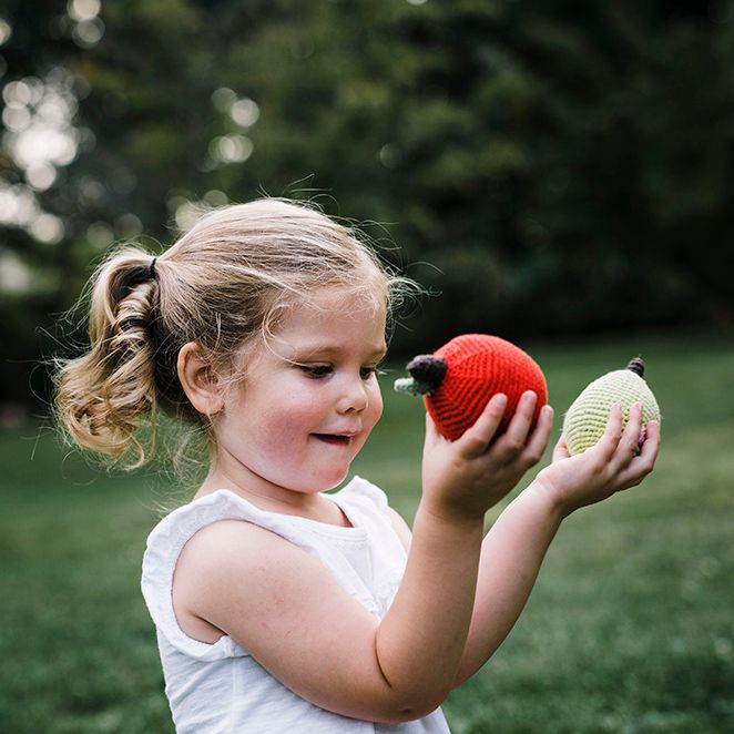 Friendly Crocheted Apple Rattle