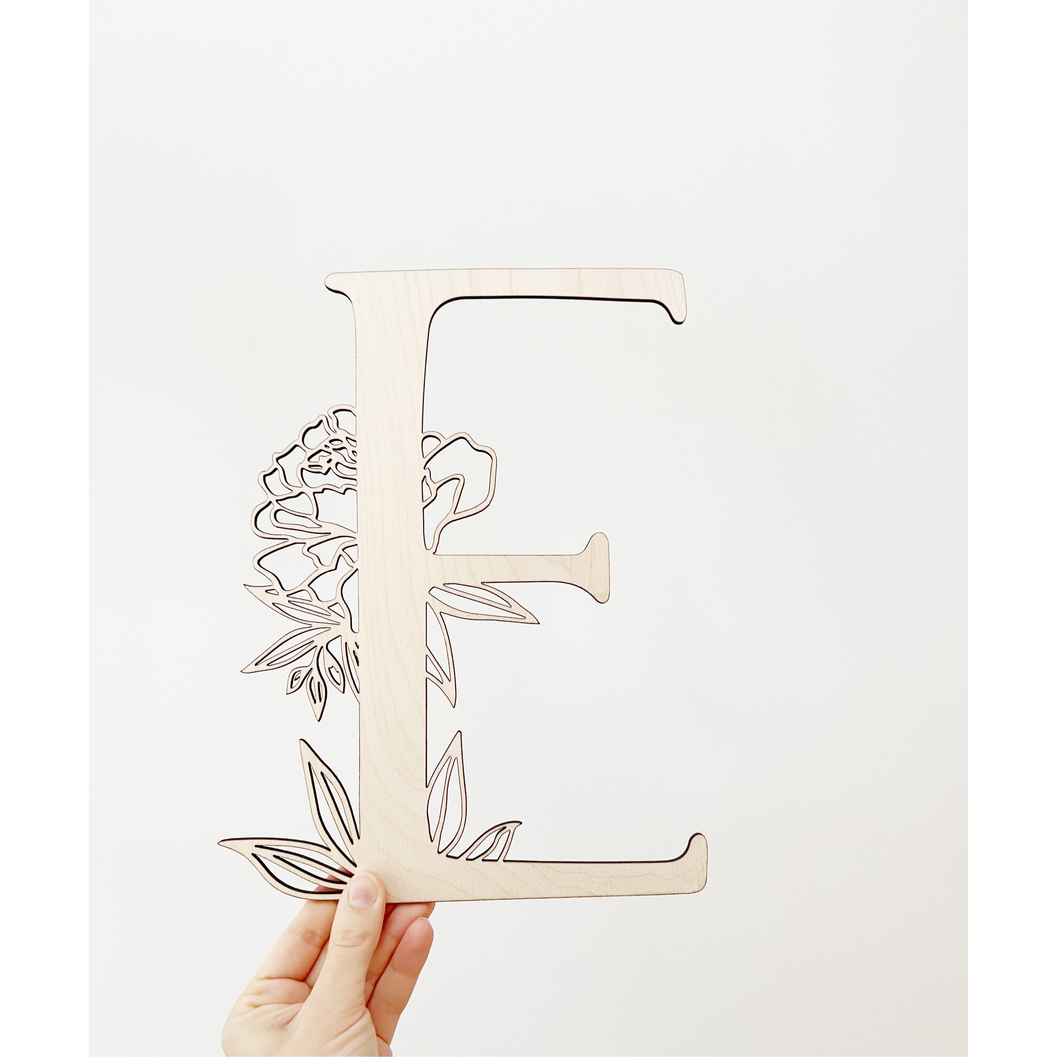 Floral Wood Letter Cutout