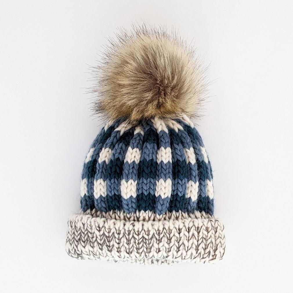 Atlantic Buffalo Check Pom Pom Beanie