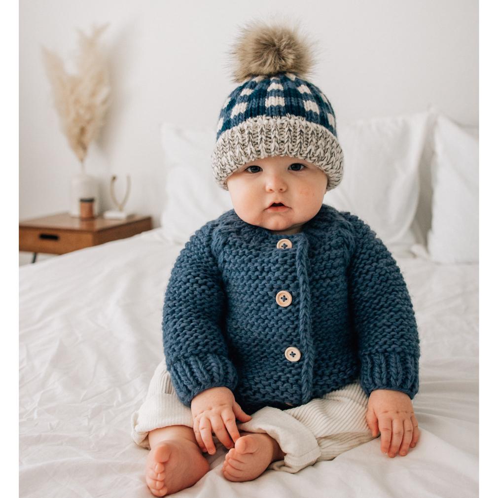 Atlantic Buffalo Check Pom Pom Beanie