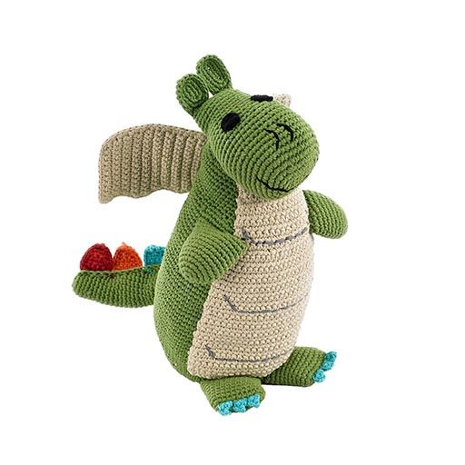 Organic Crocheted Green Dragon