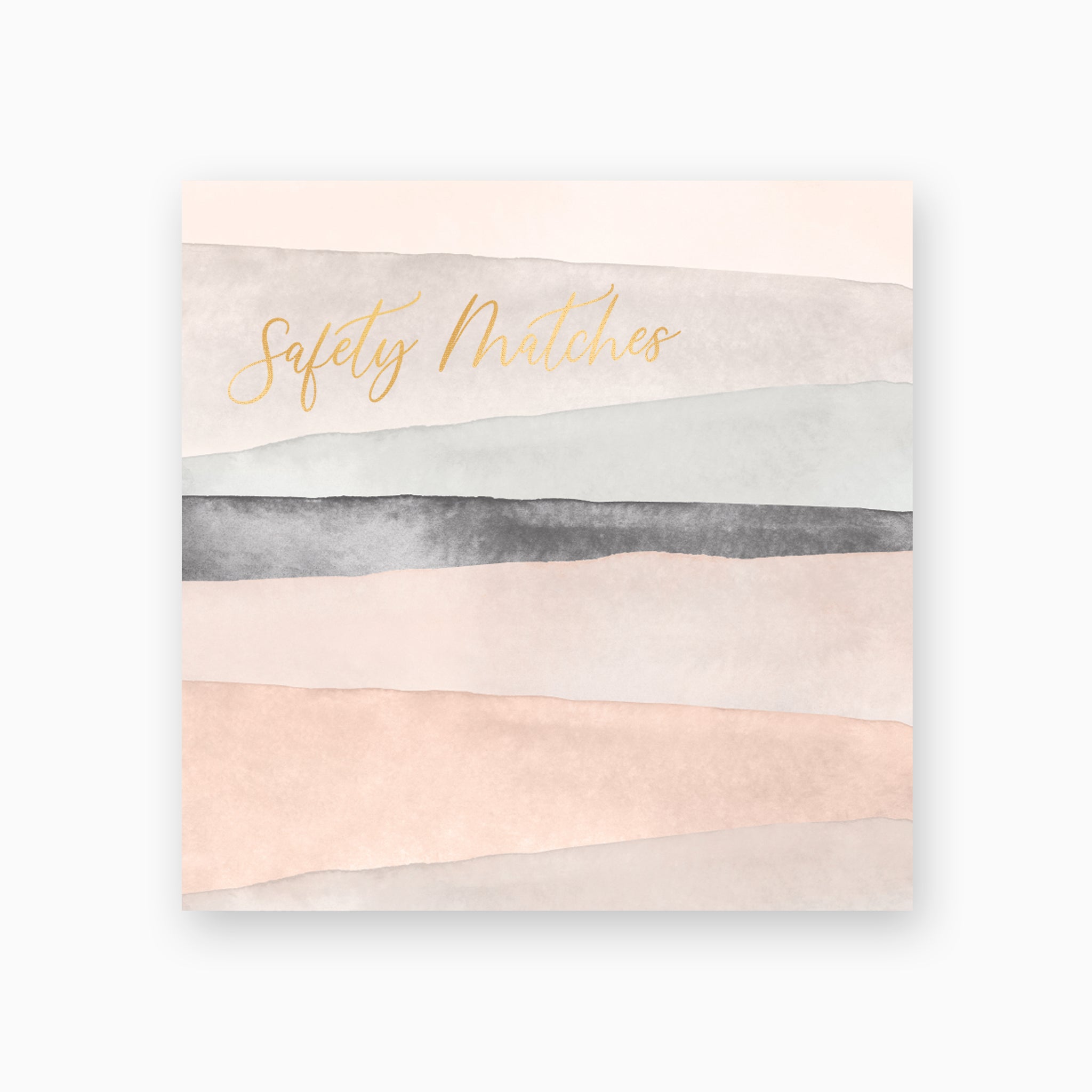 Abstract Blush Pink and Gray Match Box