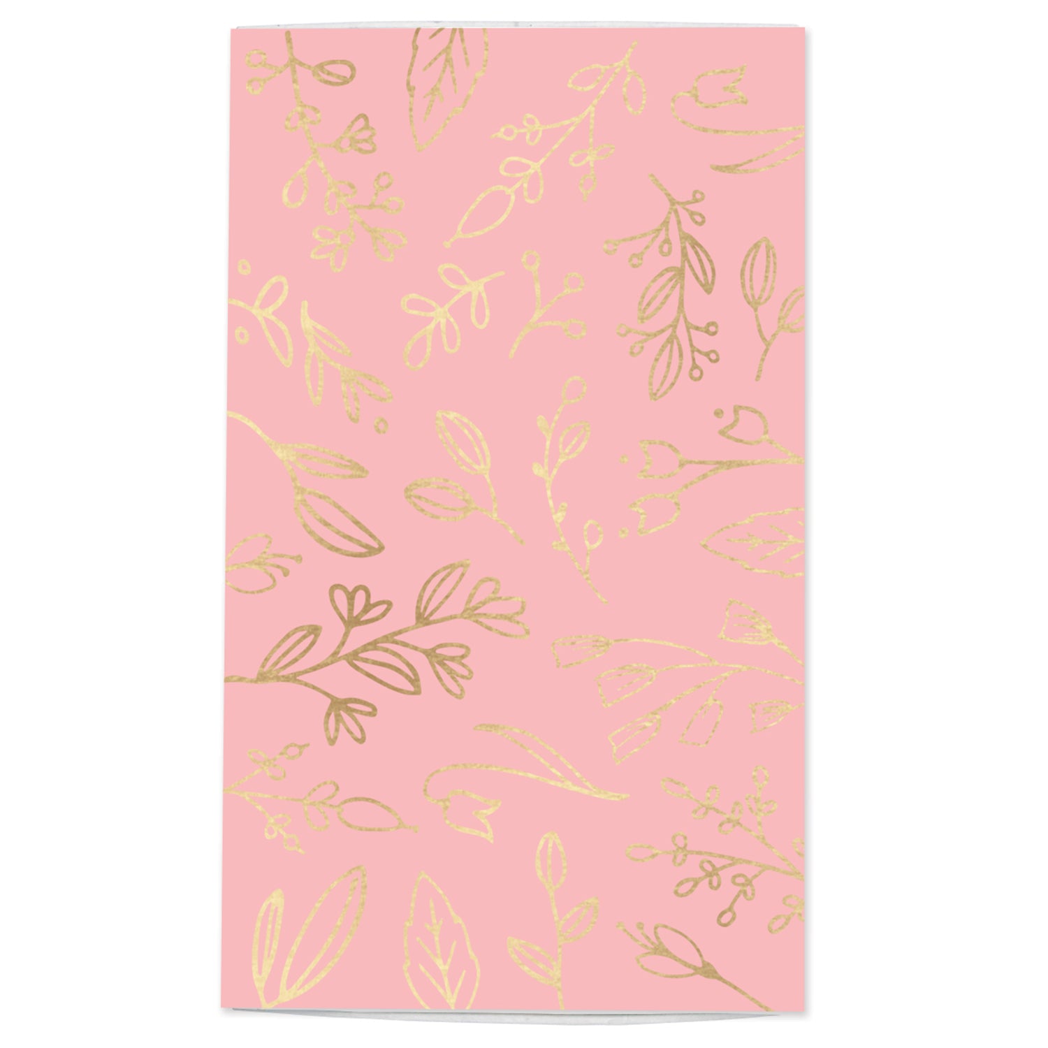 Large Rose Pink & Gold Floral Match Box