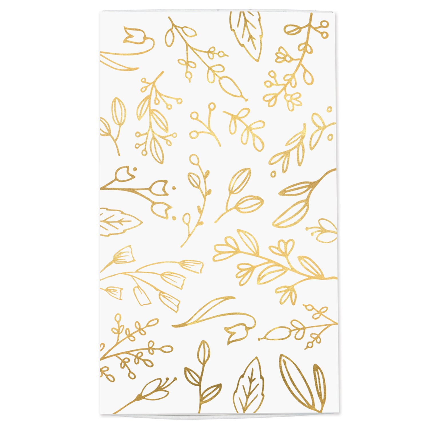 Large White & Gold Floral Match Box