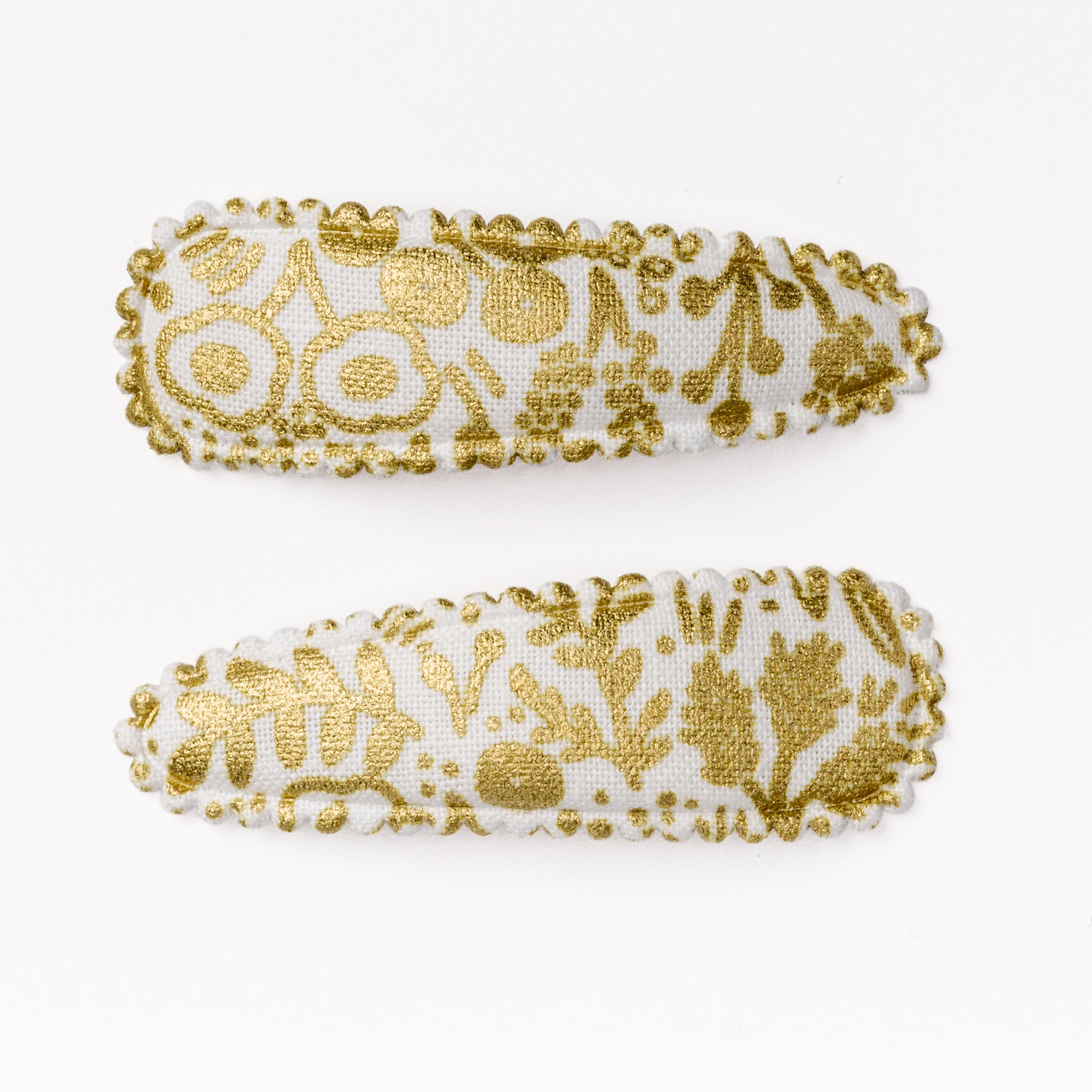 Eleanor Gold Floral Hair Clips
