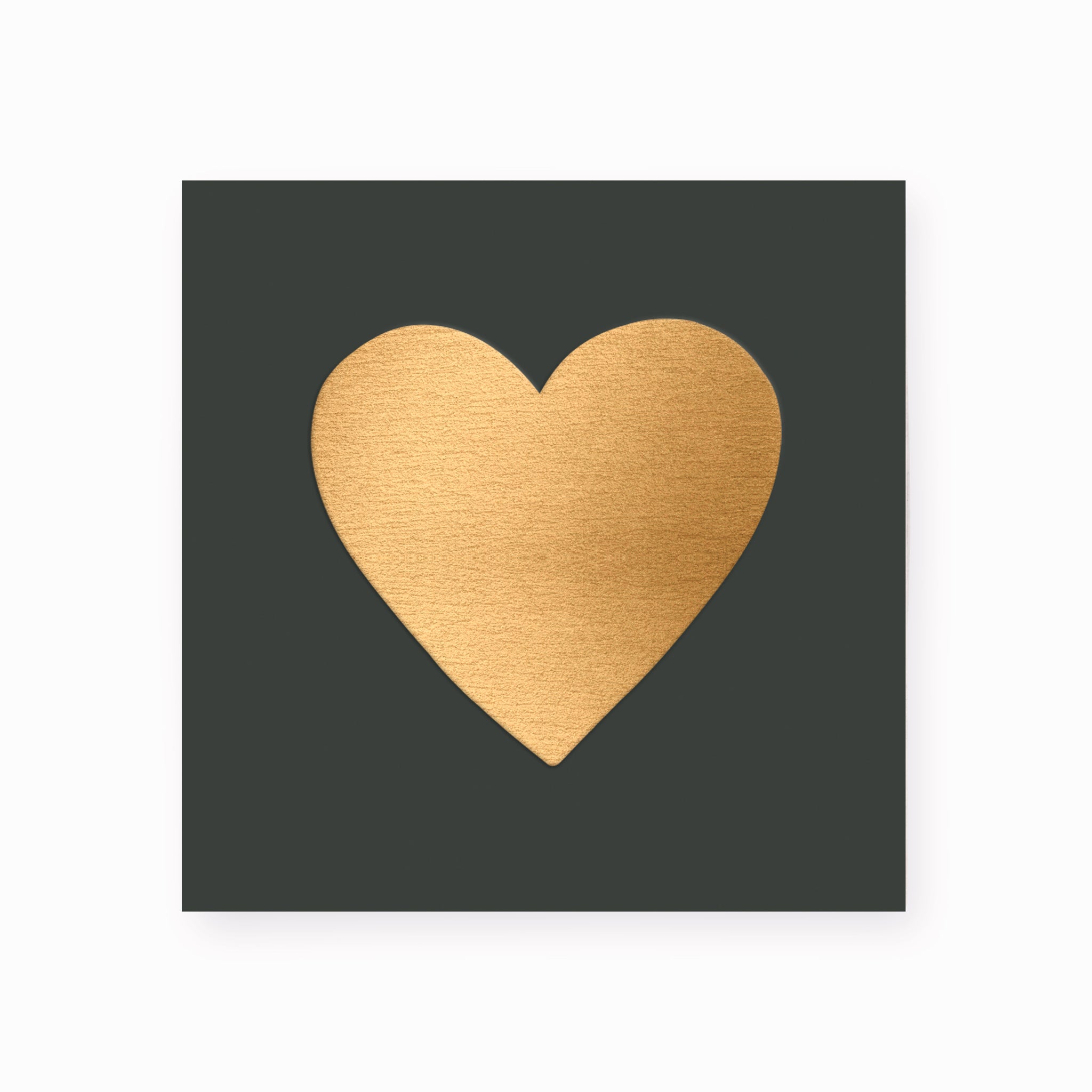 Embossed Gold Heart Match Box