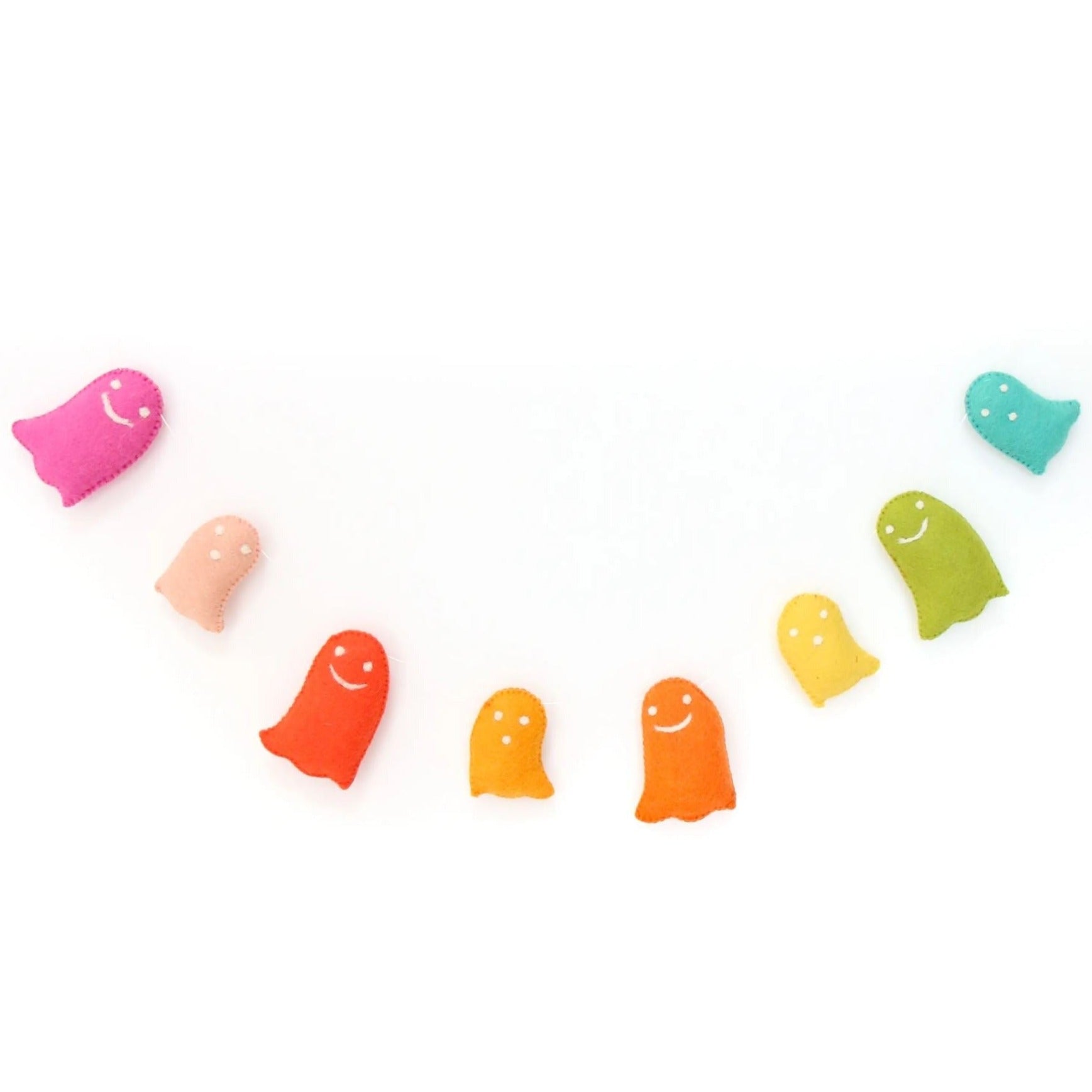 Felt Rainbow Ghosts Garland