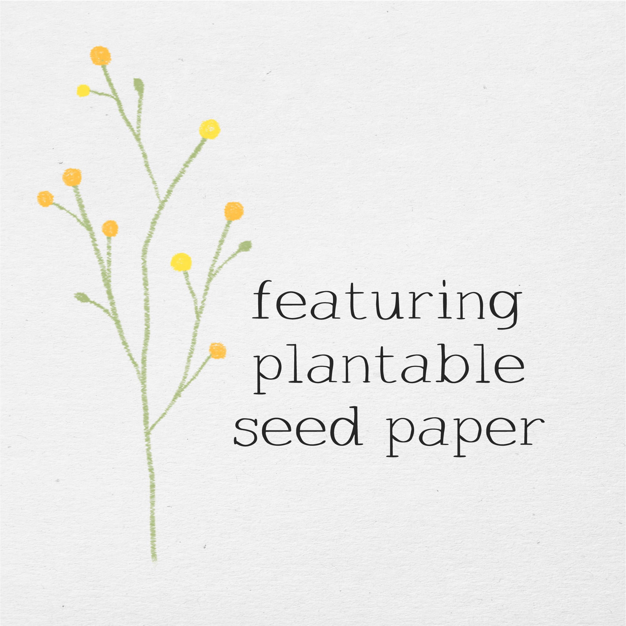 Seed Paper Plantable Card with Artist Of Your Life Quote