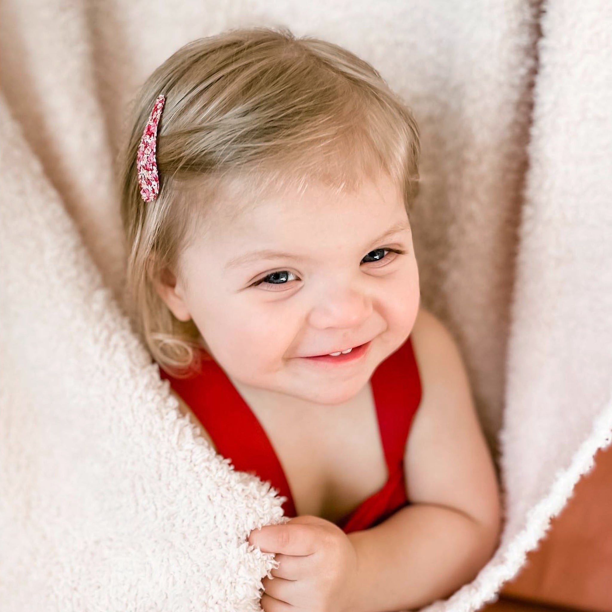 Blush Pink Suede Hair Clips