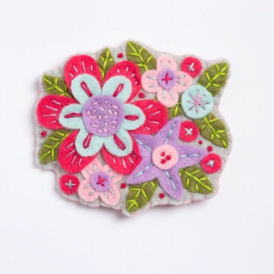 Gertrude Flower Brooch Felt Craft Kit