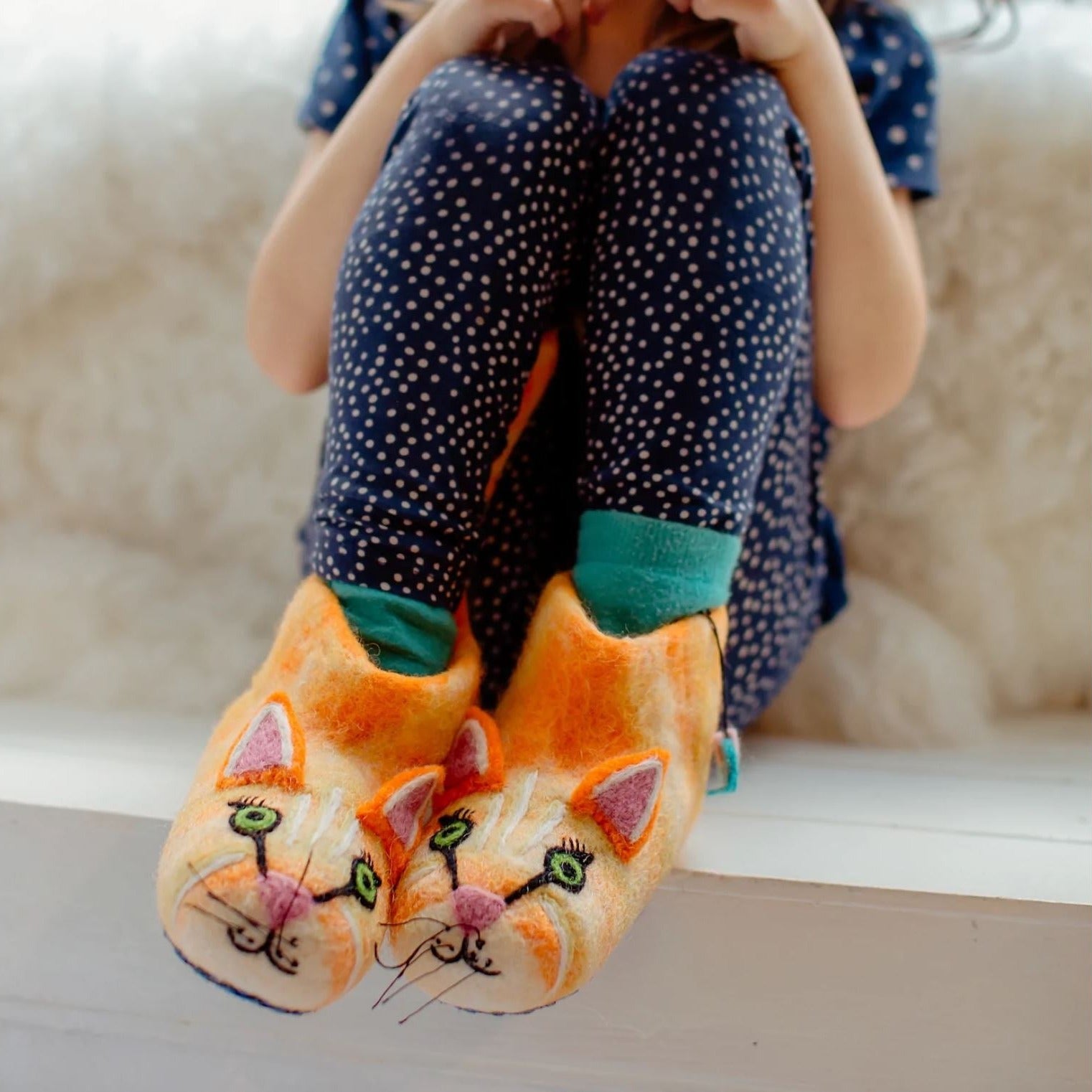 Ginger Cat Children's Slipper