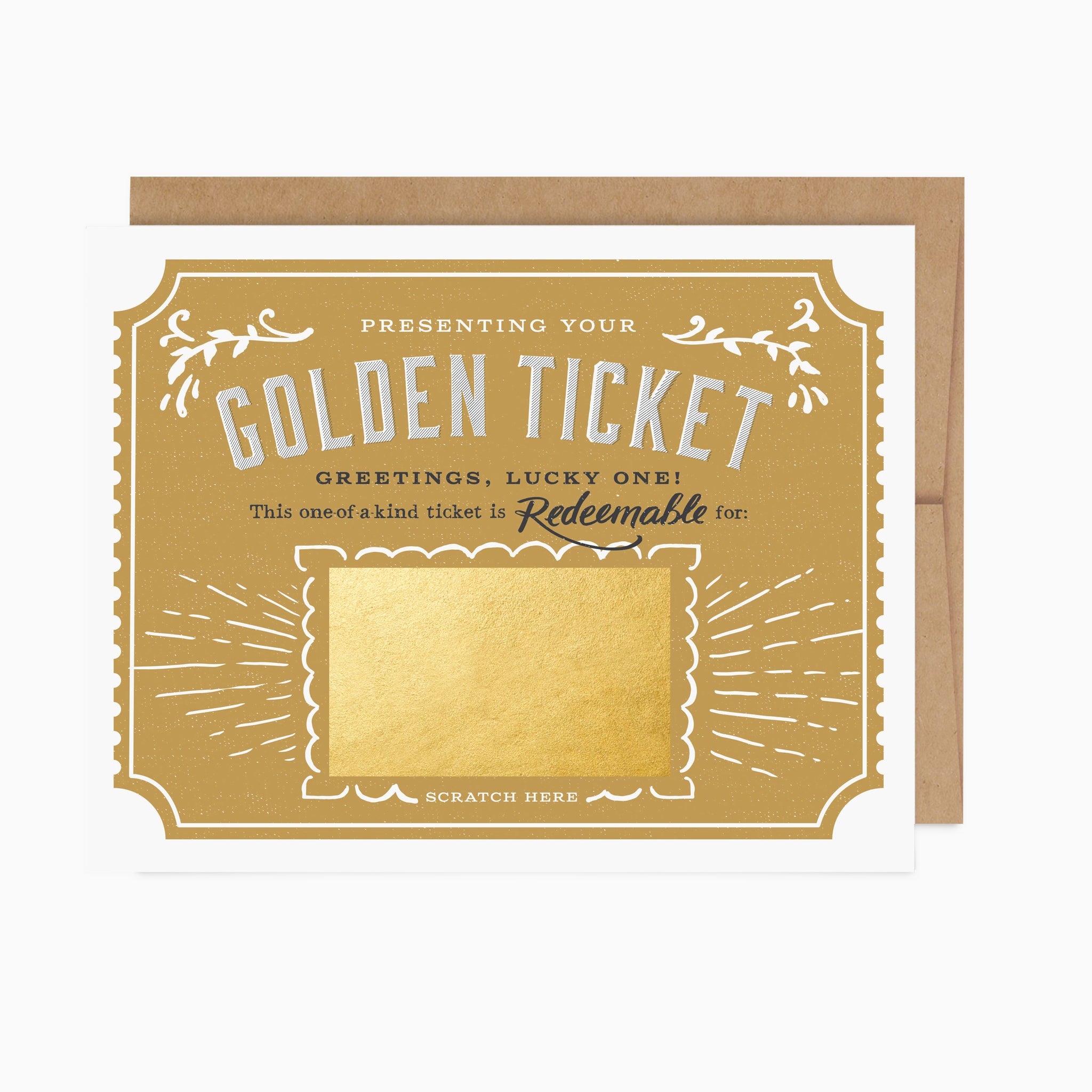 Golden Ticket Scratch-off Card