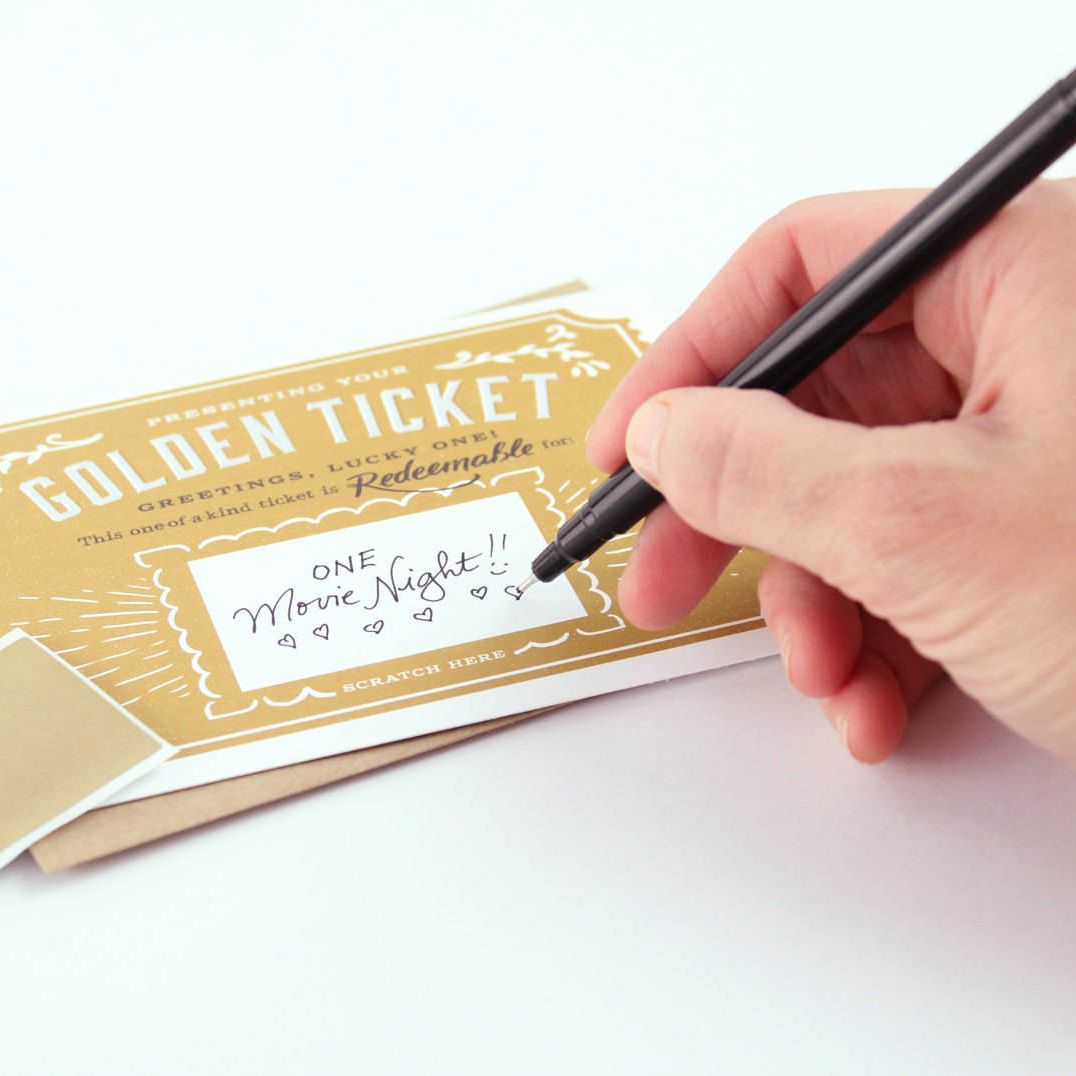 Golden Ticket Scratch-off Card