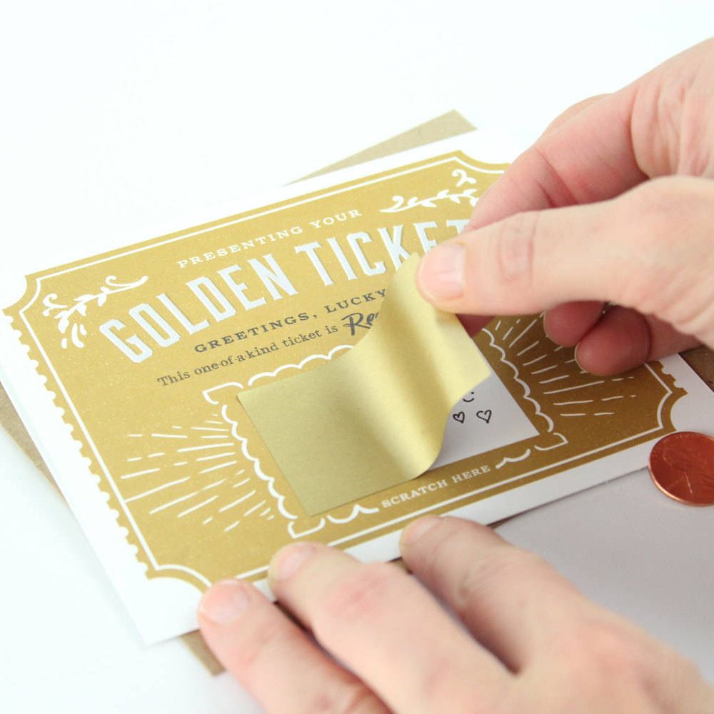Golden Ticket Scratch-off Card