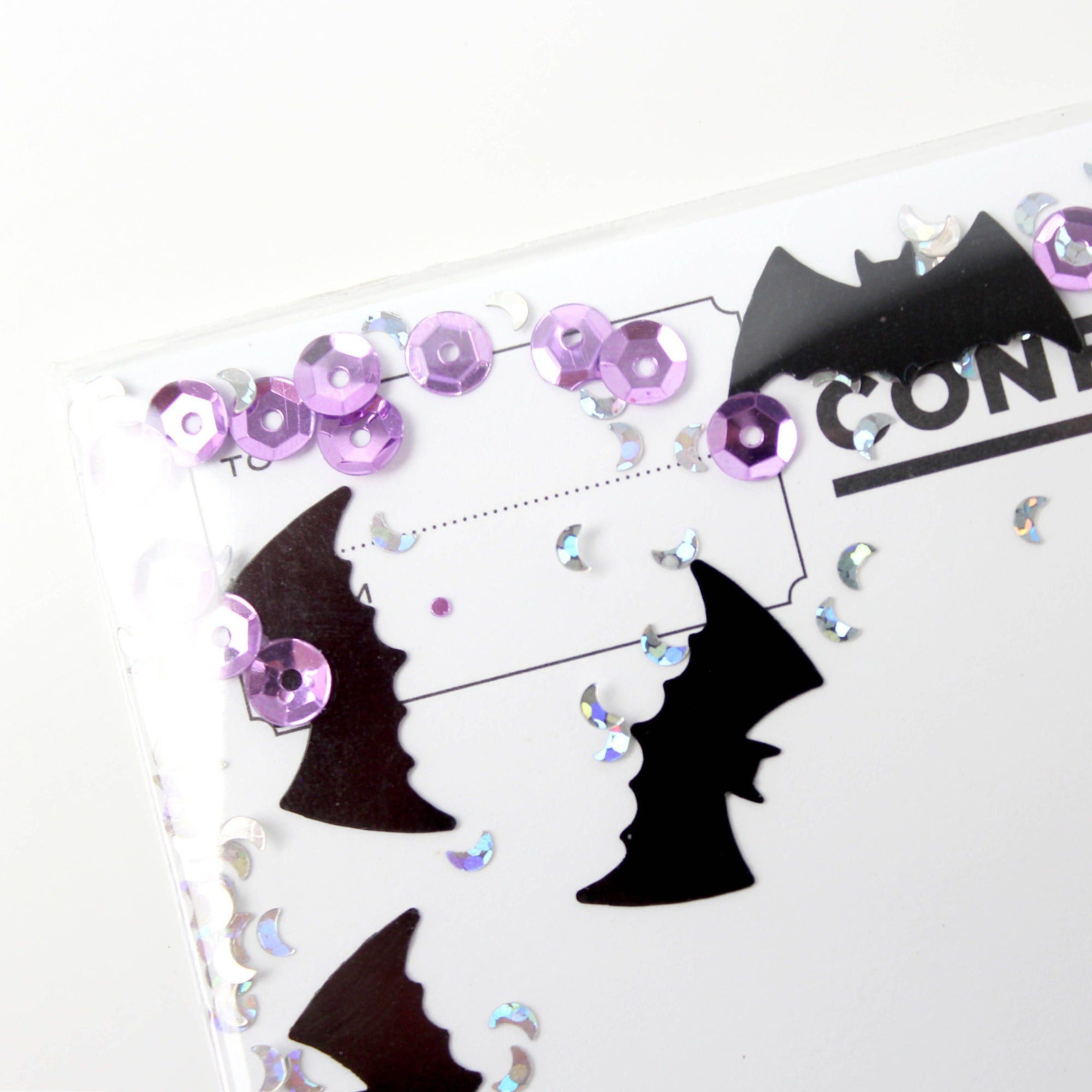 Bats Confettigram Card