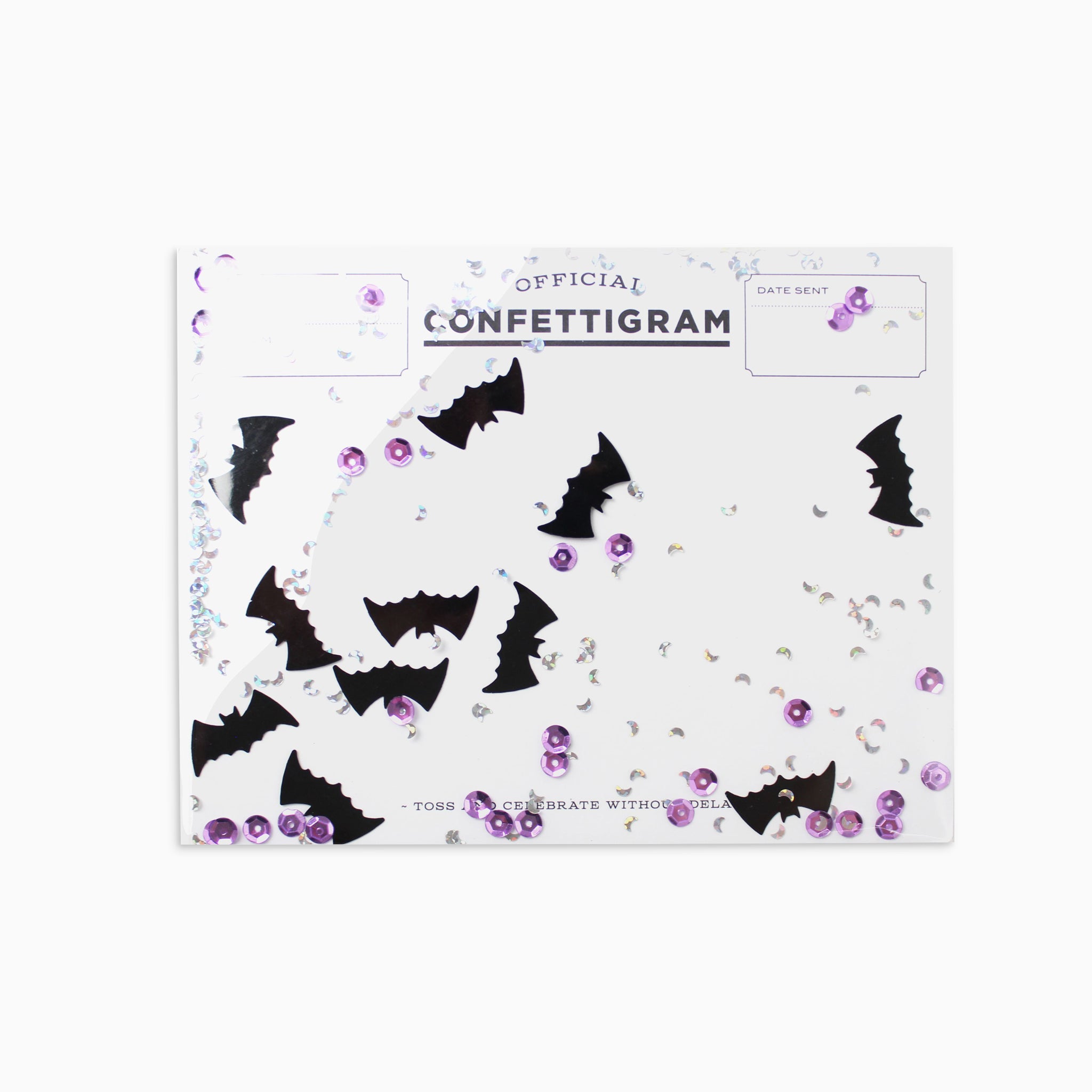 Bats Confettigram Card