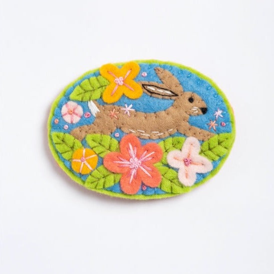 Hare Felt Brooch Craft Kit