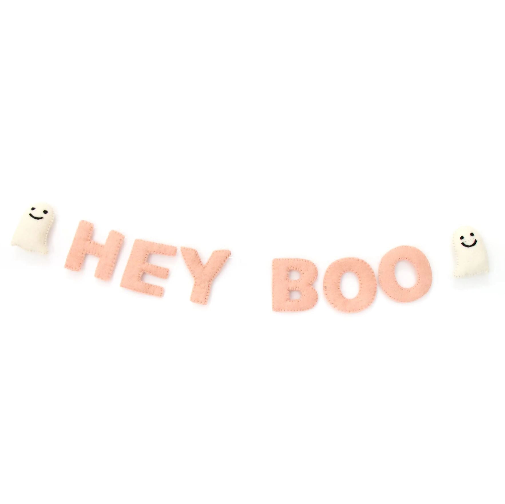 Felt Hey Boo Halloween Garland