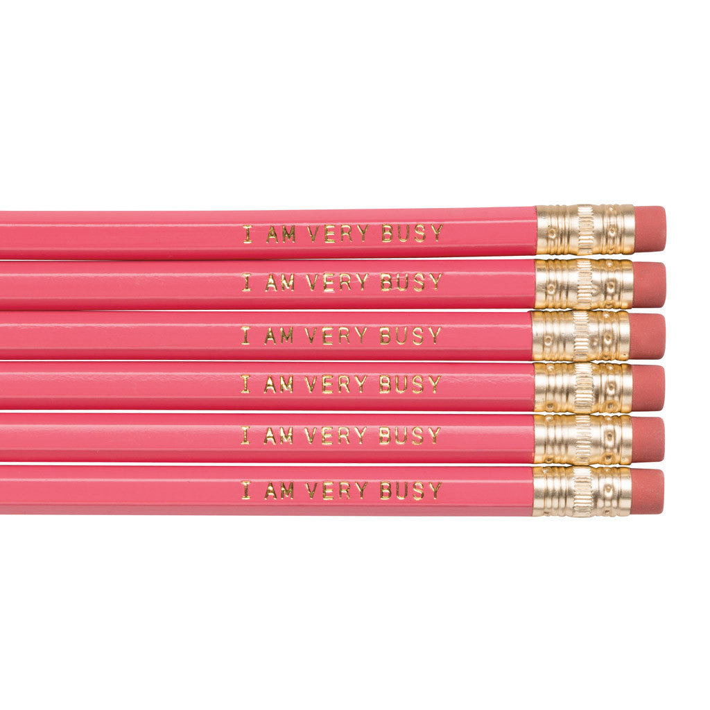 I Am Very Busy pencils