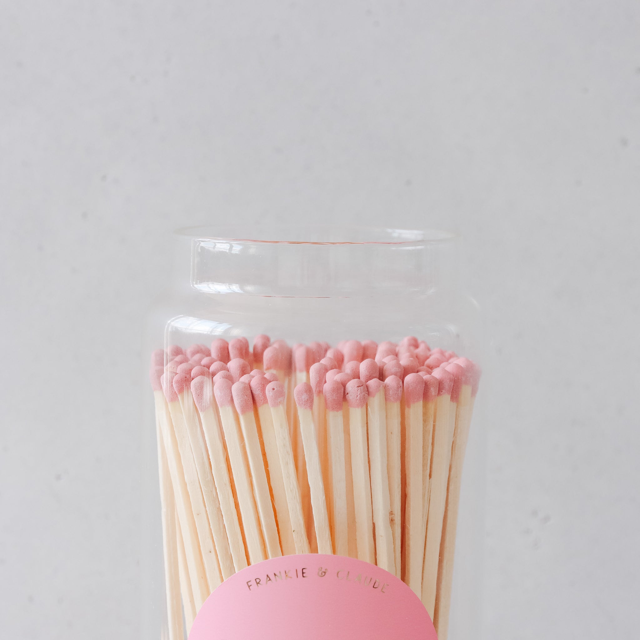 Dusty Rose Fireplace Match Jar