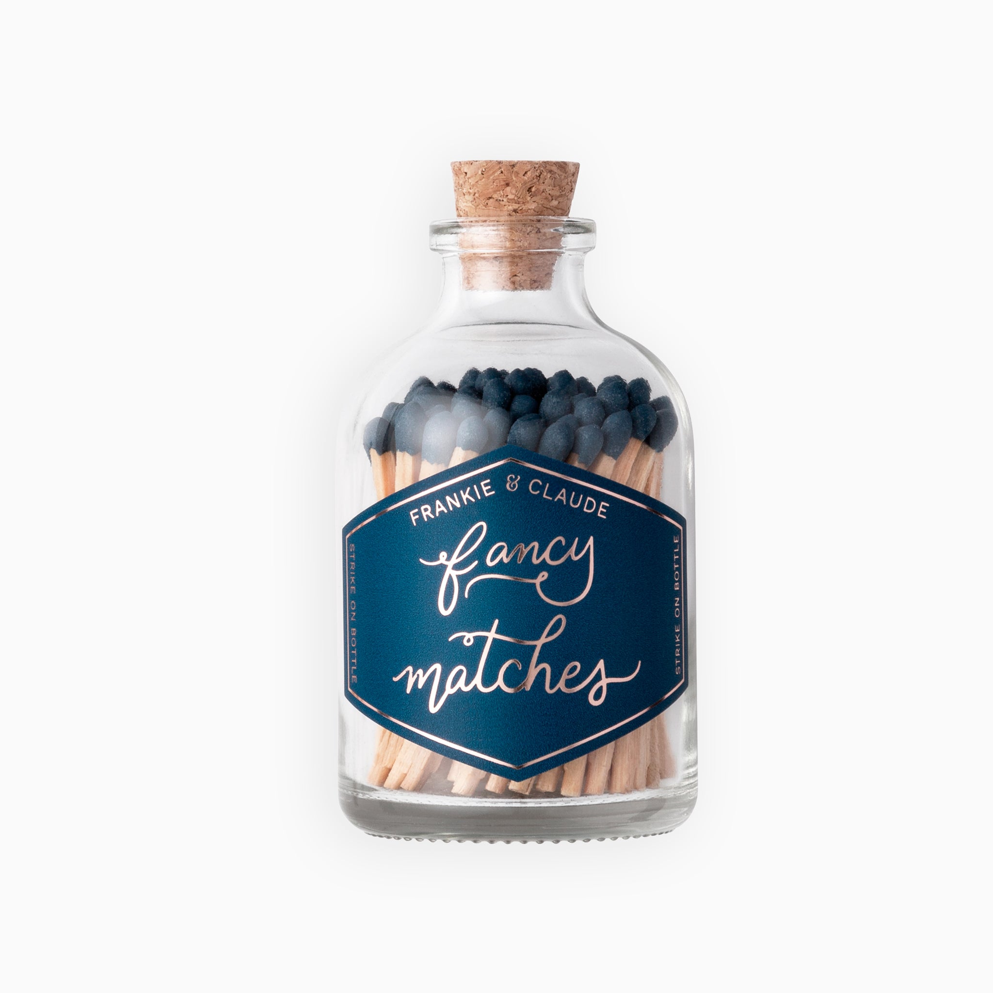 Small Navy Blue Match Jar