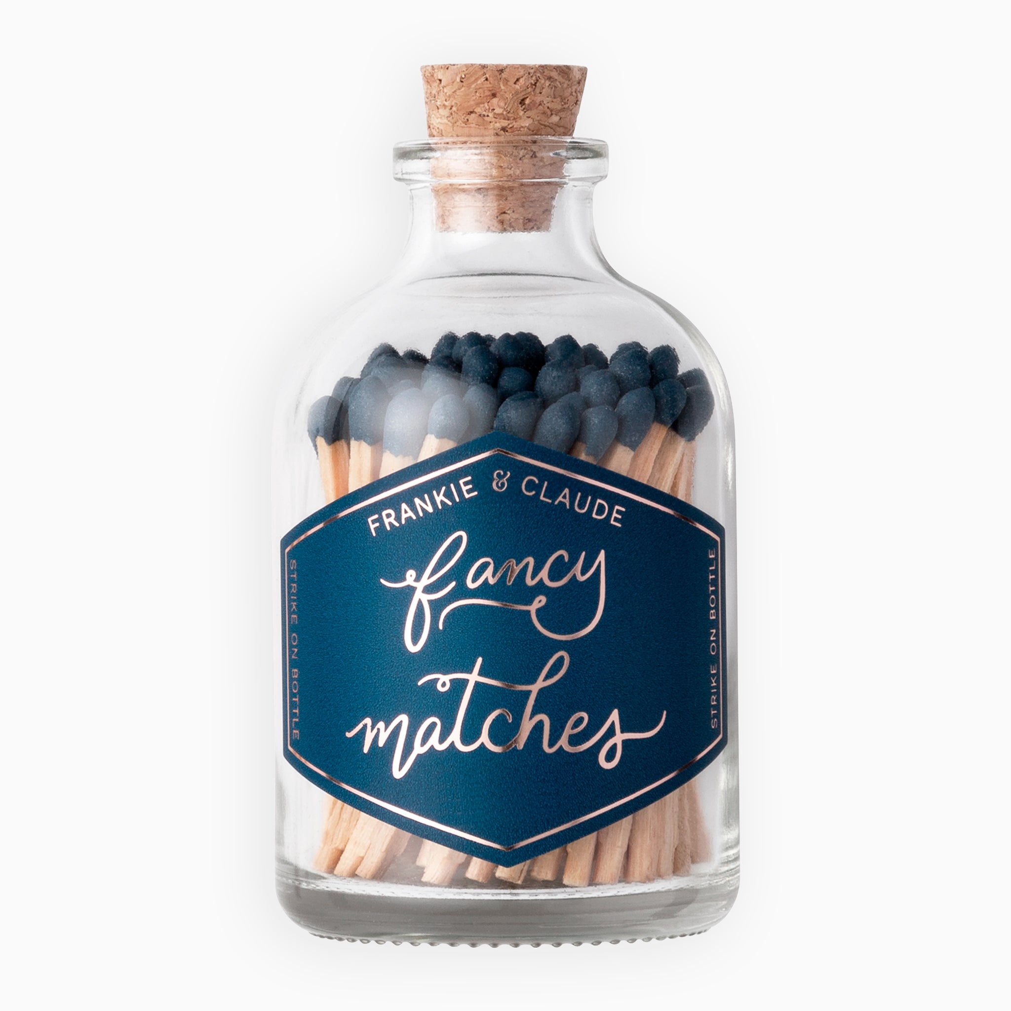 Small Navy Blue Match Jar