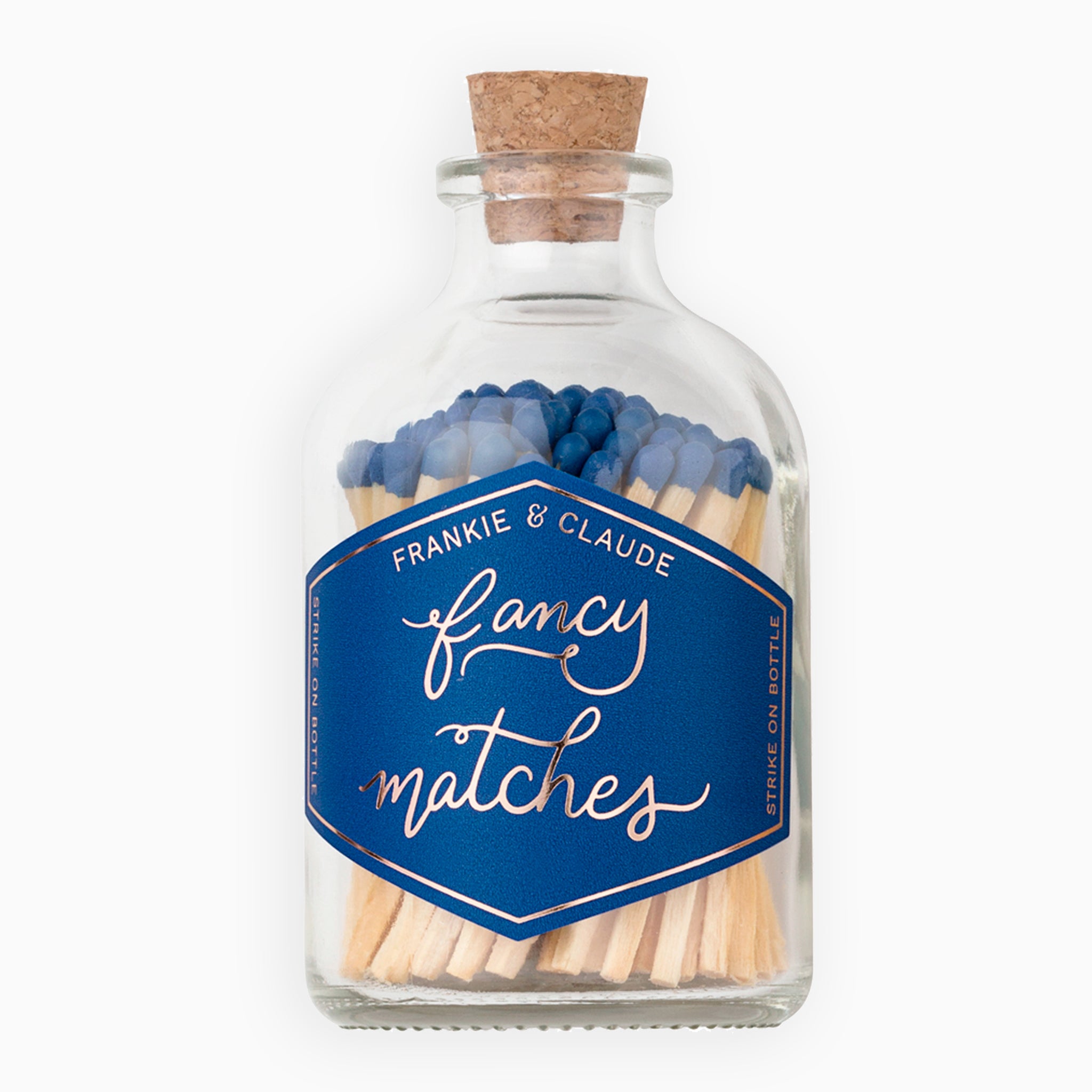 Small Royal Blue Match Jar