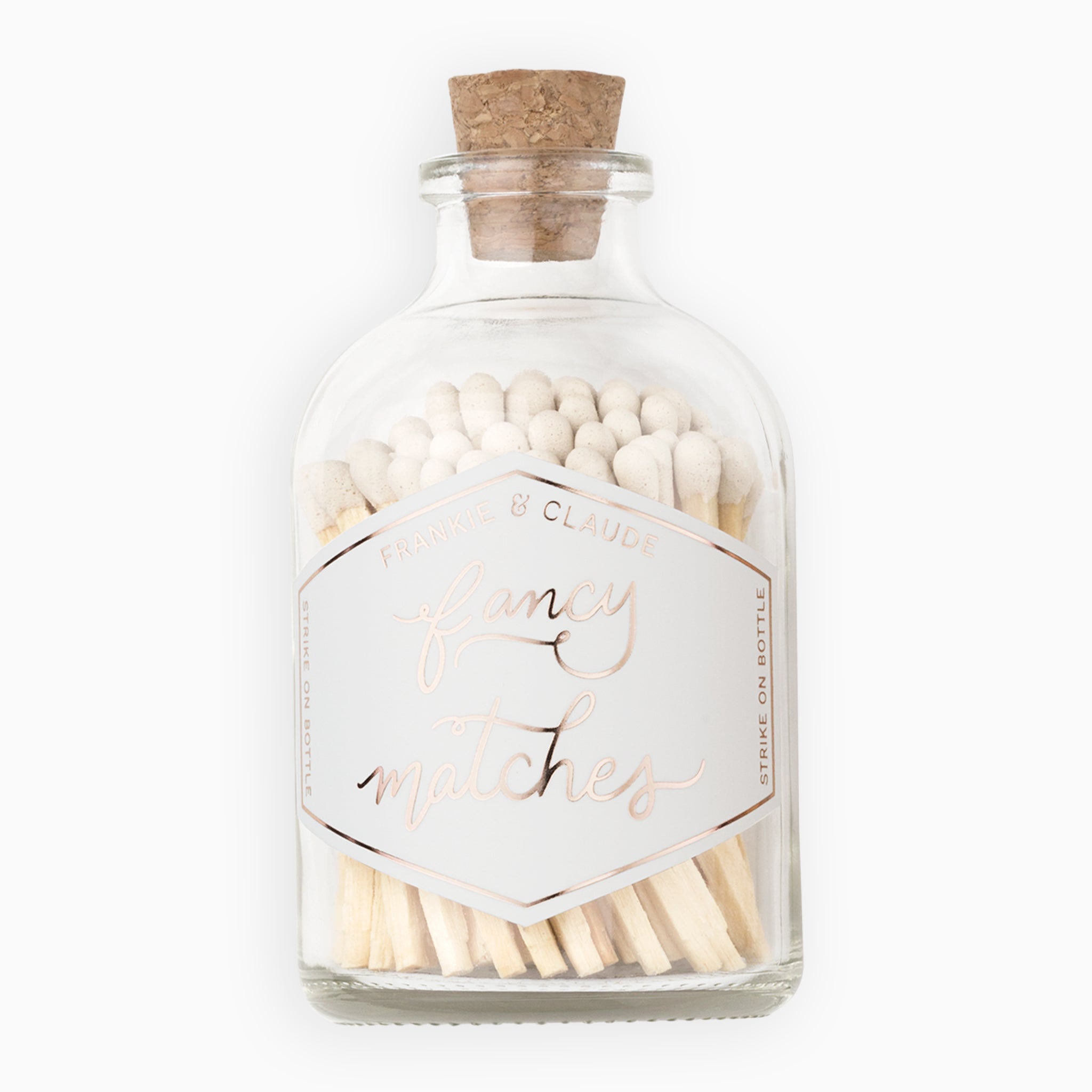 Small White Match Jar