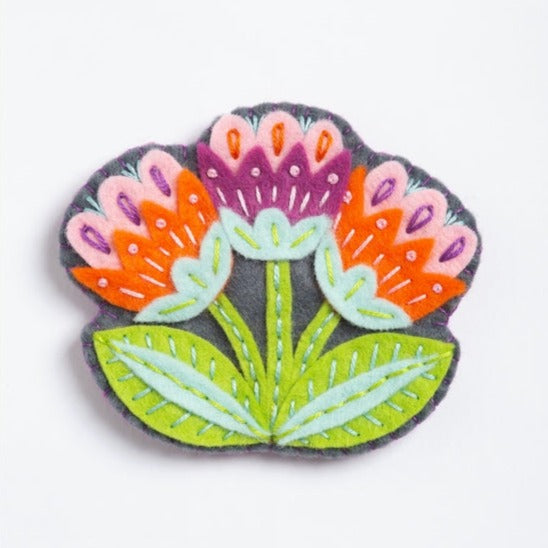 Marianne Flower Felt Brooch Craft Kit