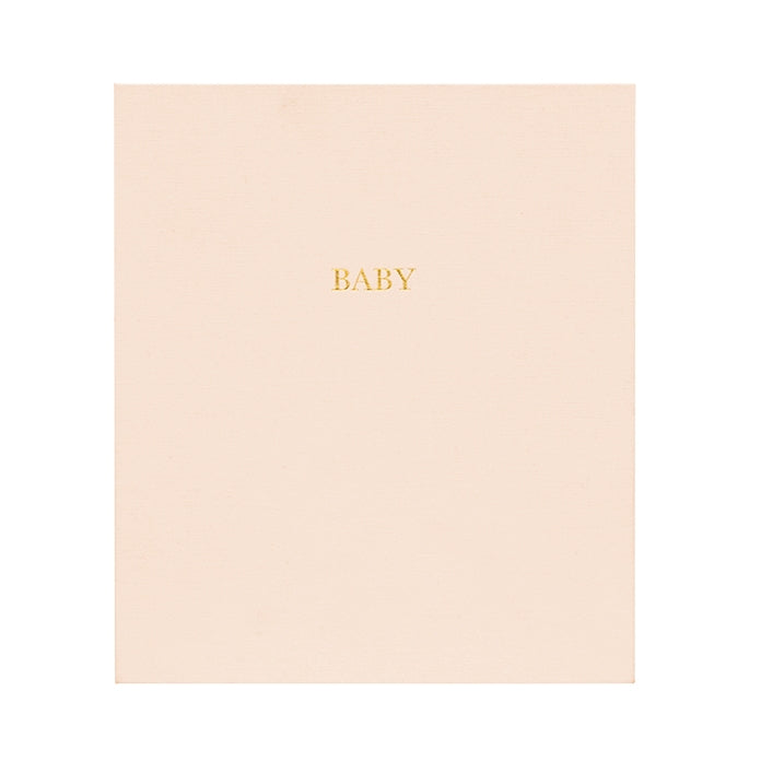 Pink Linen Baby Book
