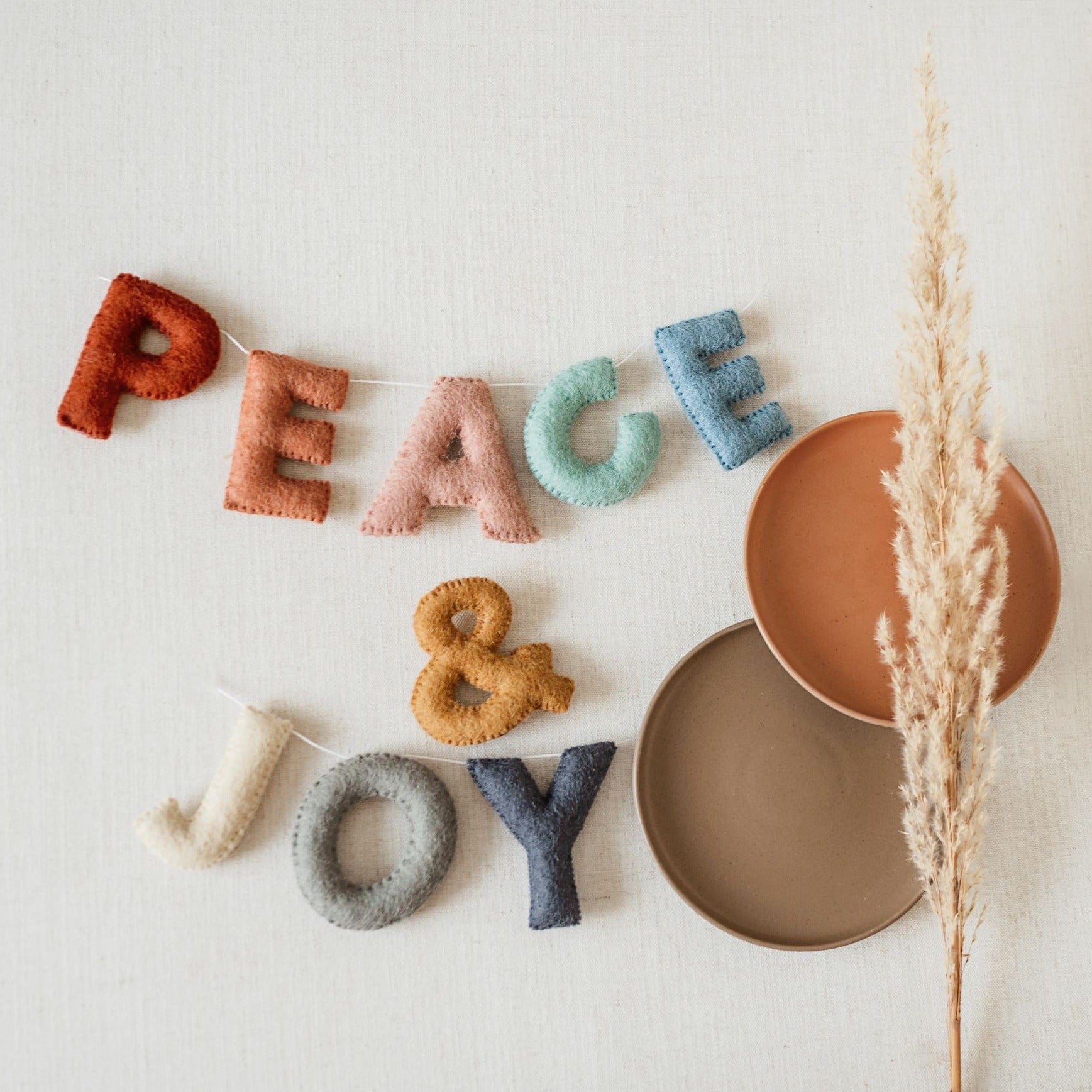 Felt Peace & Joy Garland