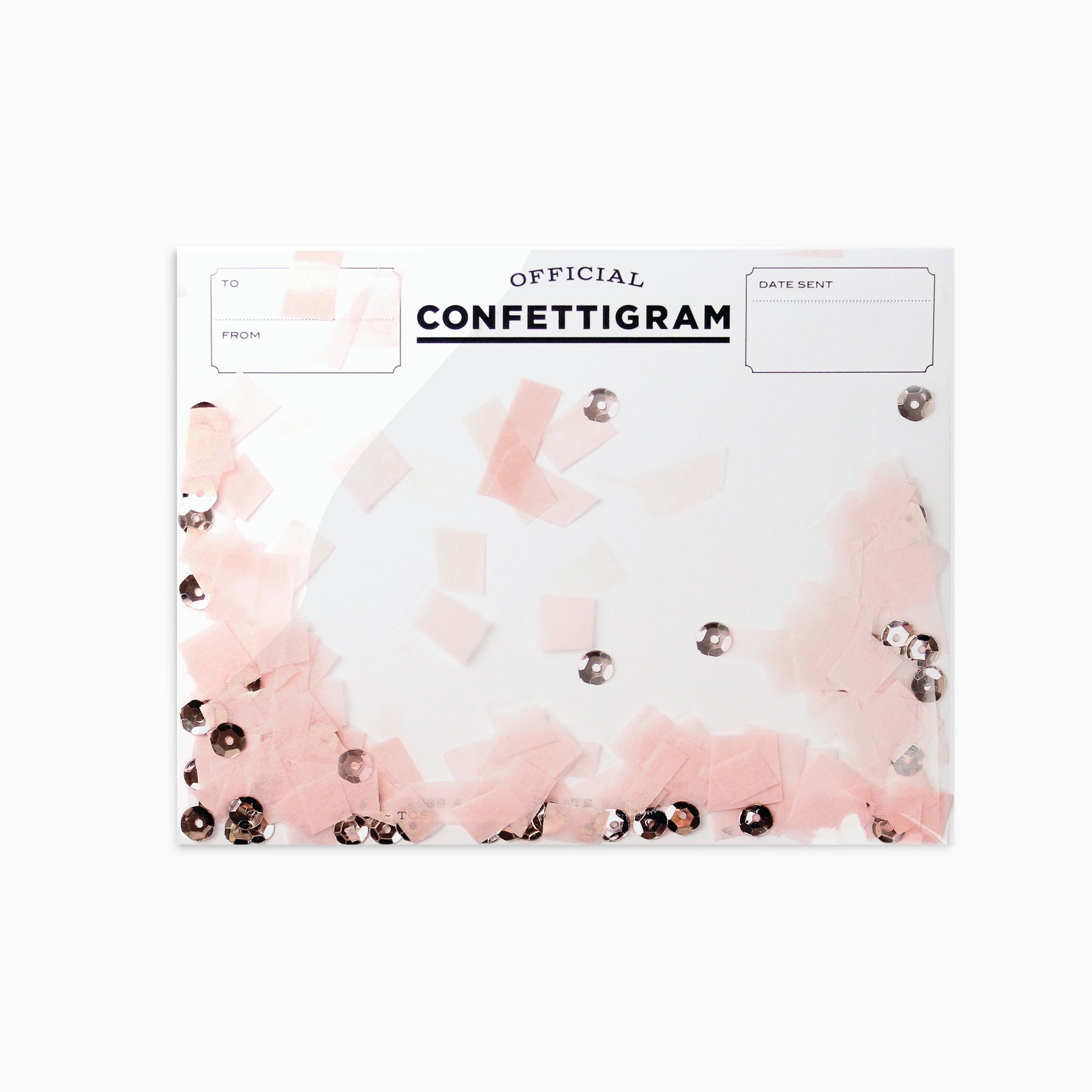 Pink & Gold Confettigram Card