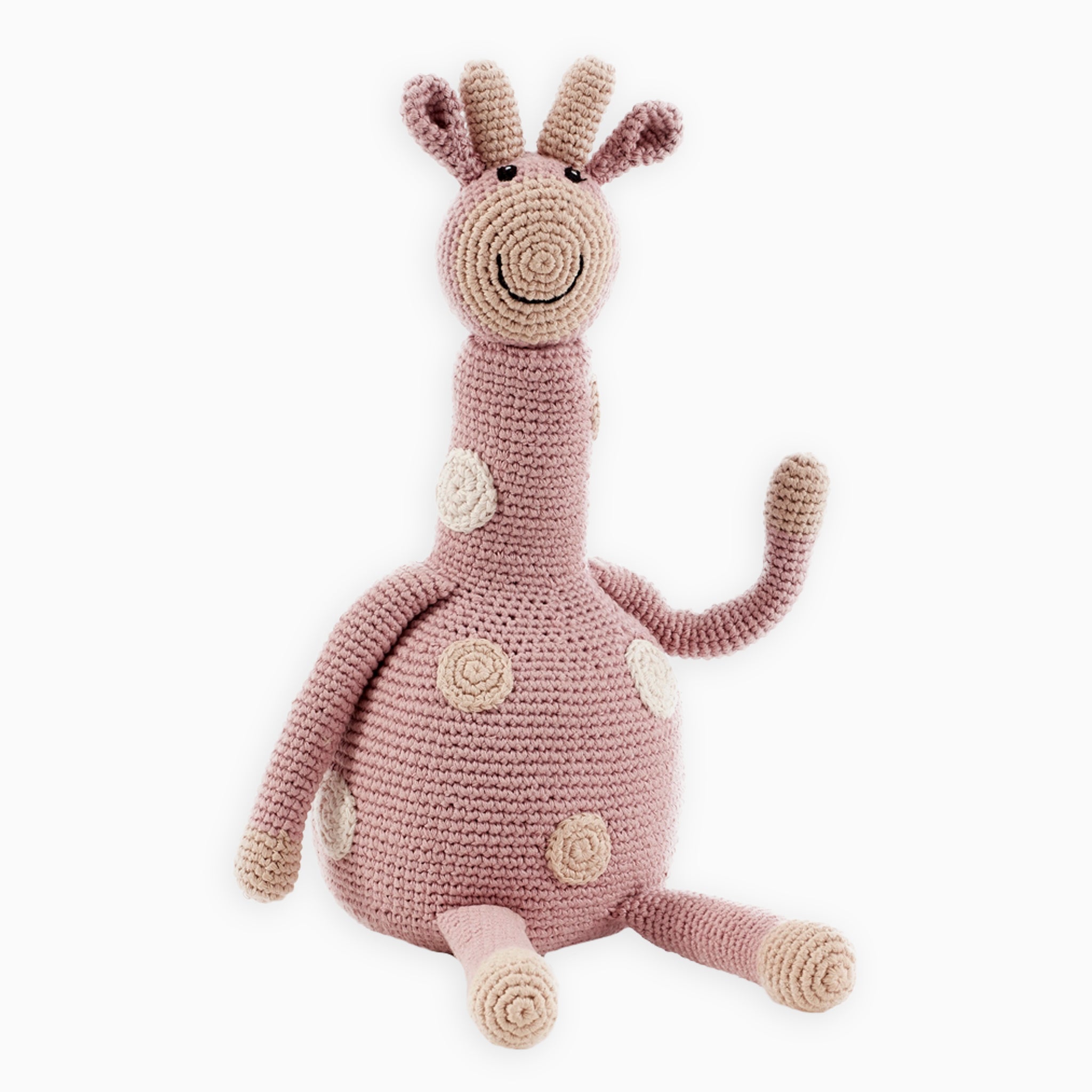 Large Organic Crocheted Pink Giraffe