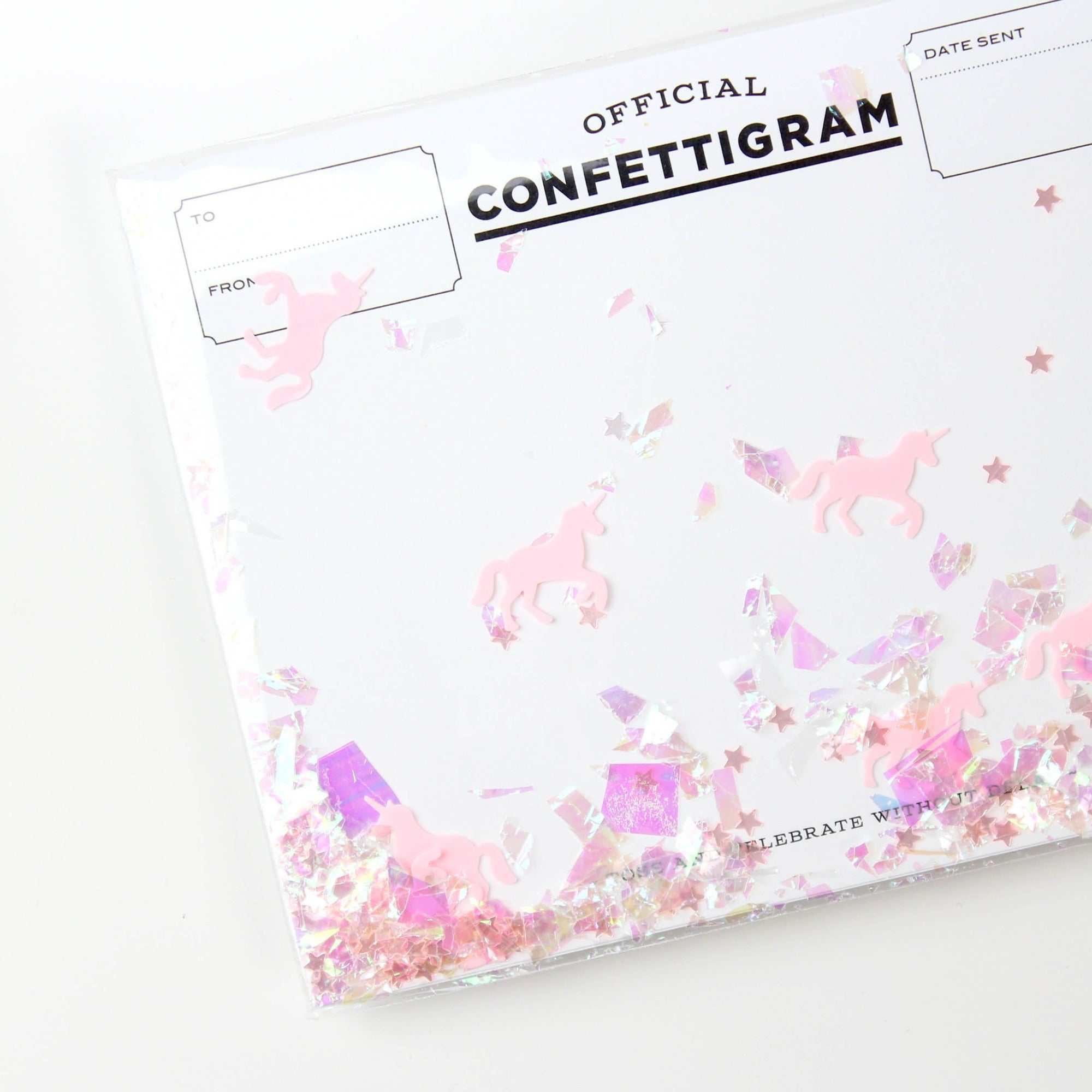 Unicorn Confettigram Card