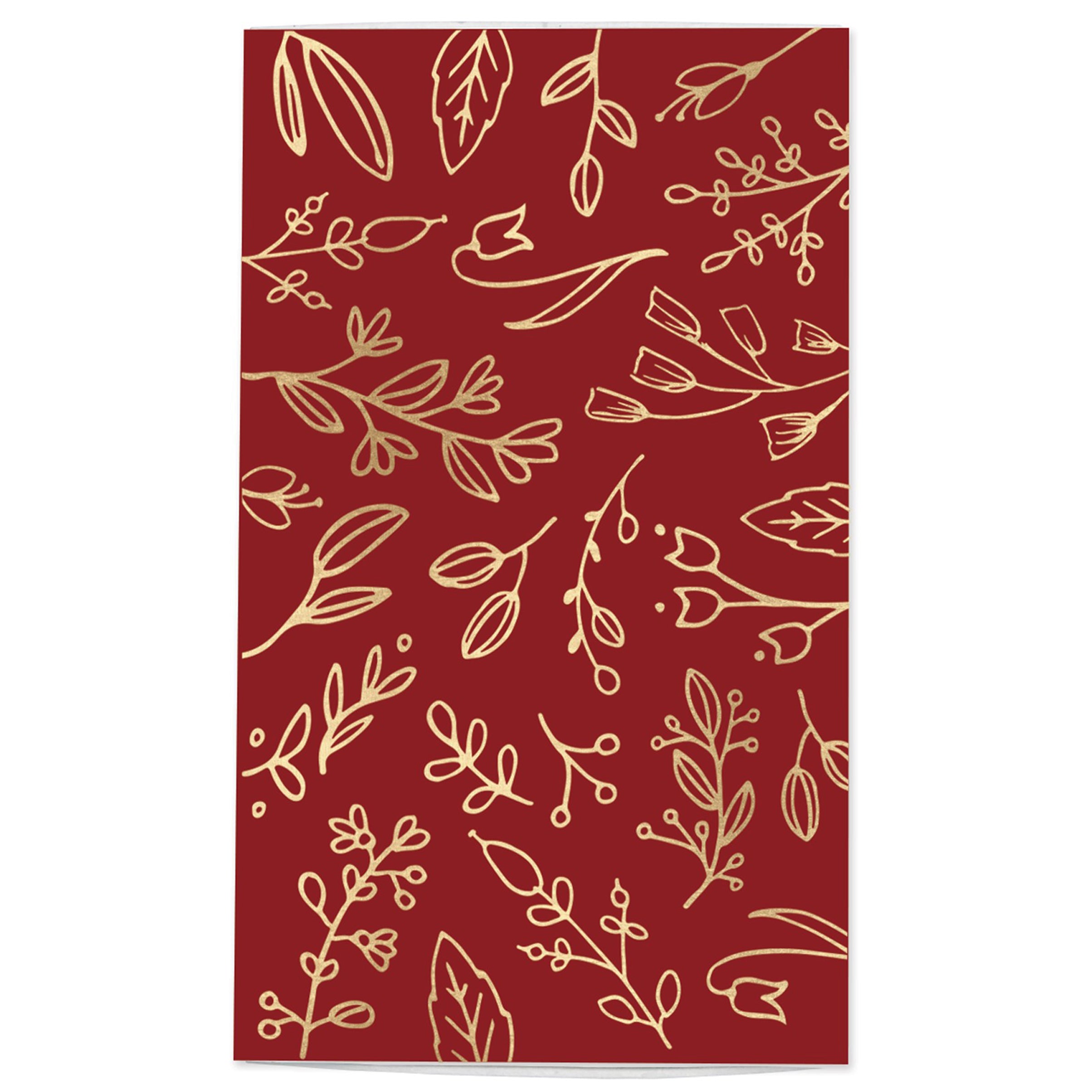 Large Scarlet & Gold Floral Match Box