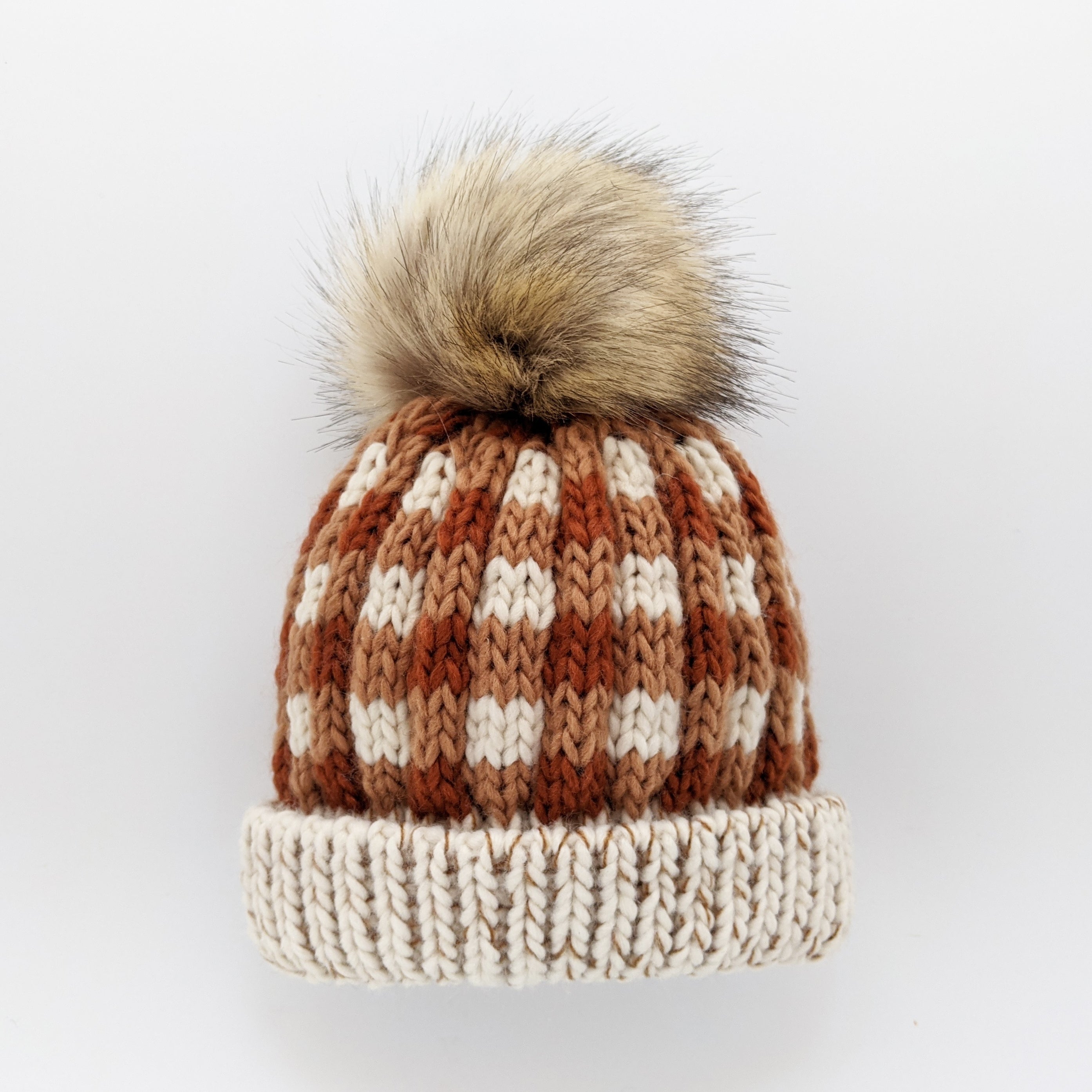 Sienna Buffalo Check Pom Pom Beanie